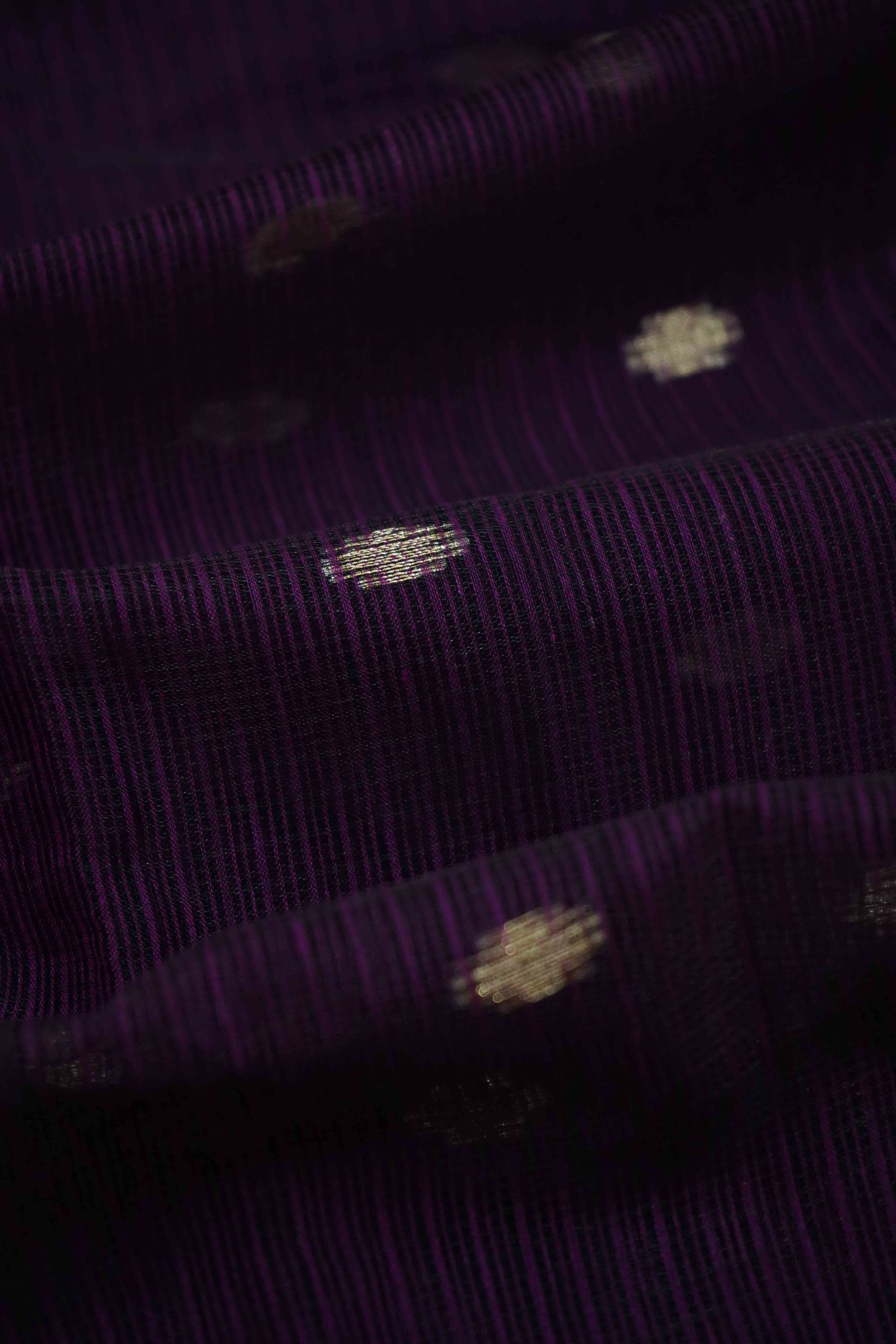 WINE BERRY KOTA SILK COTTON SAREE - Queens Jewel Emporium