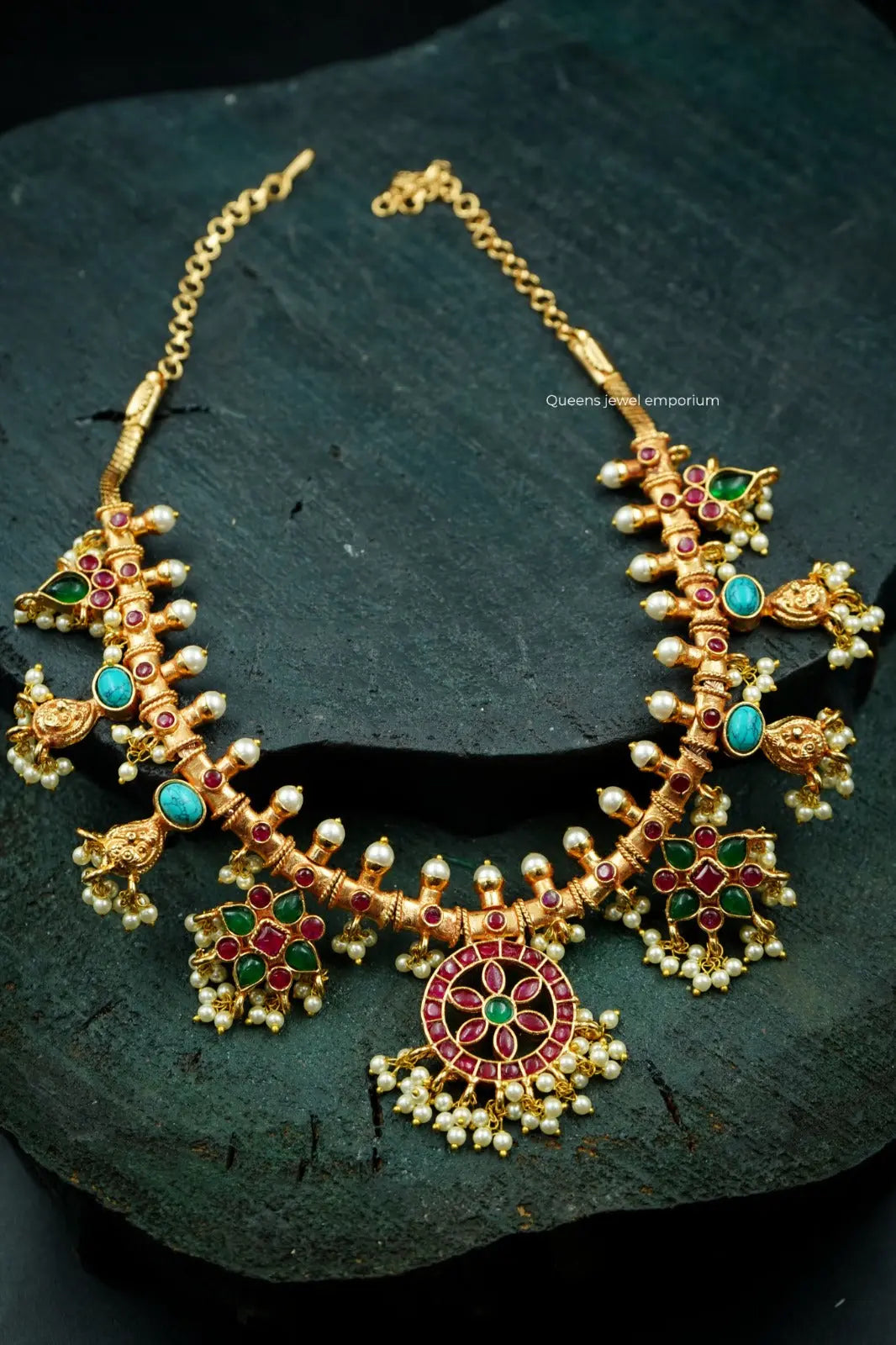 YADHAVI GUTTA PUSALU NECKLACE - Queens Jewel Emporium