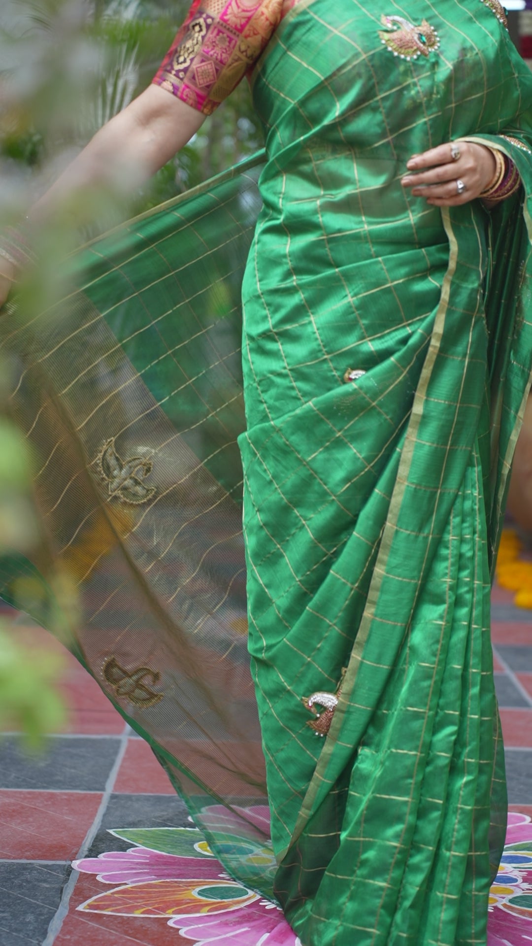 Maya Pakshi Designer Pure Chanderi Silk Saree