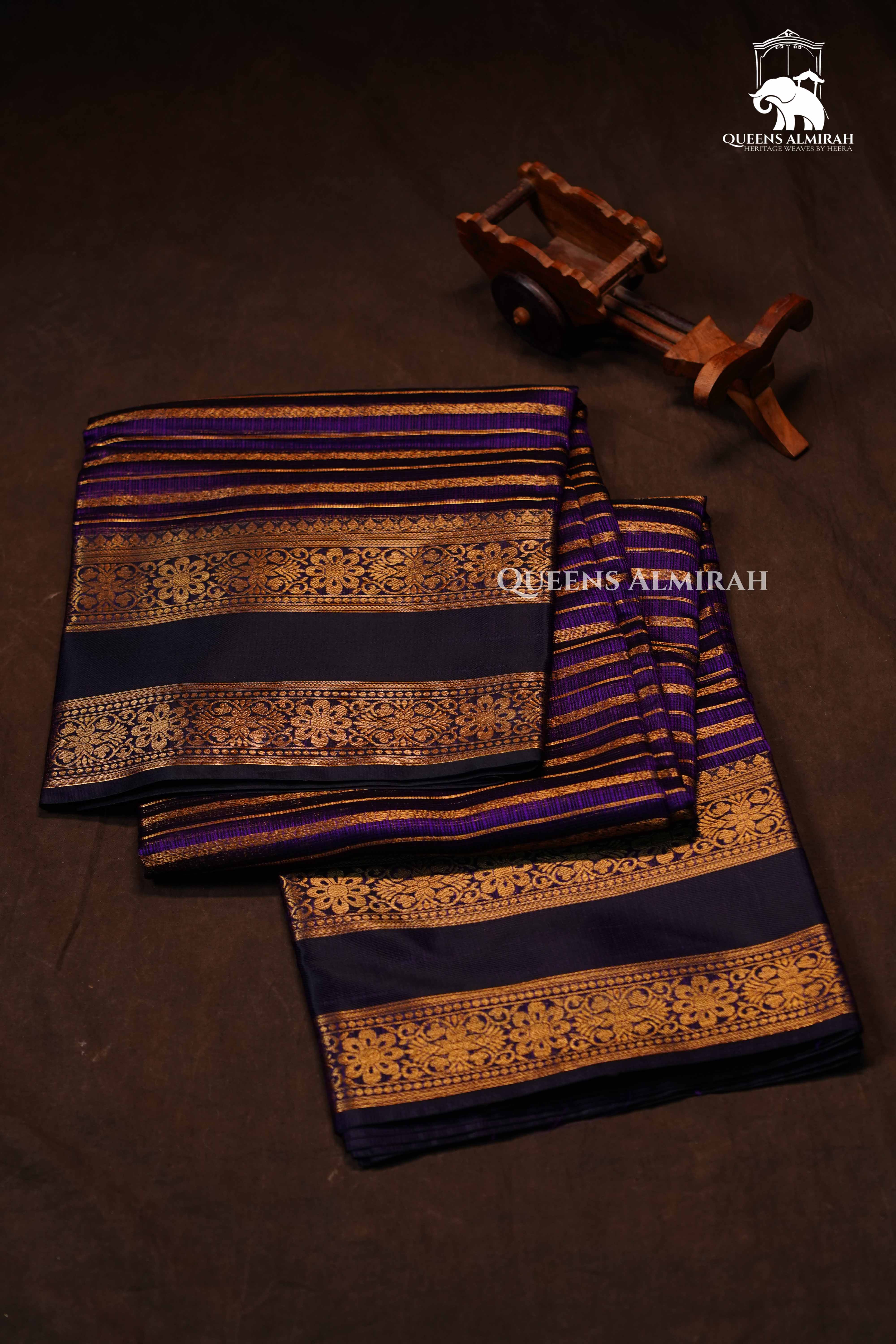 Purple Pure Kota Silk Saree