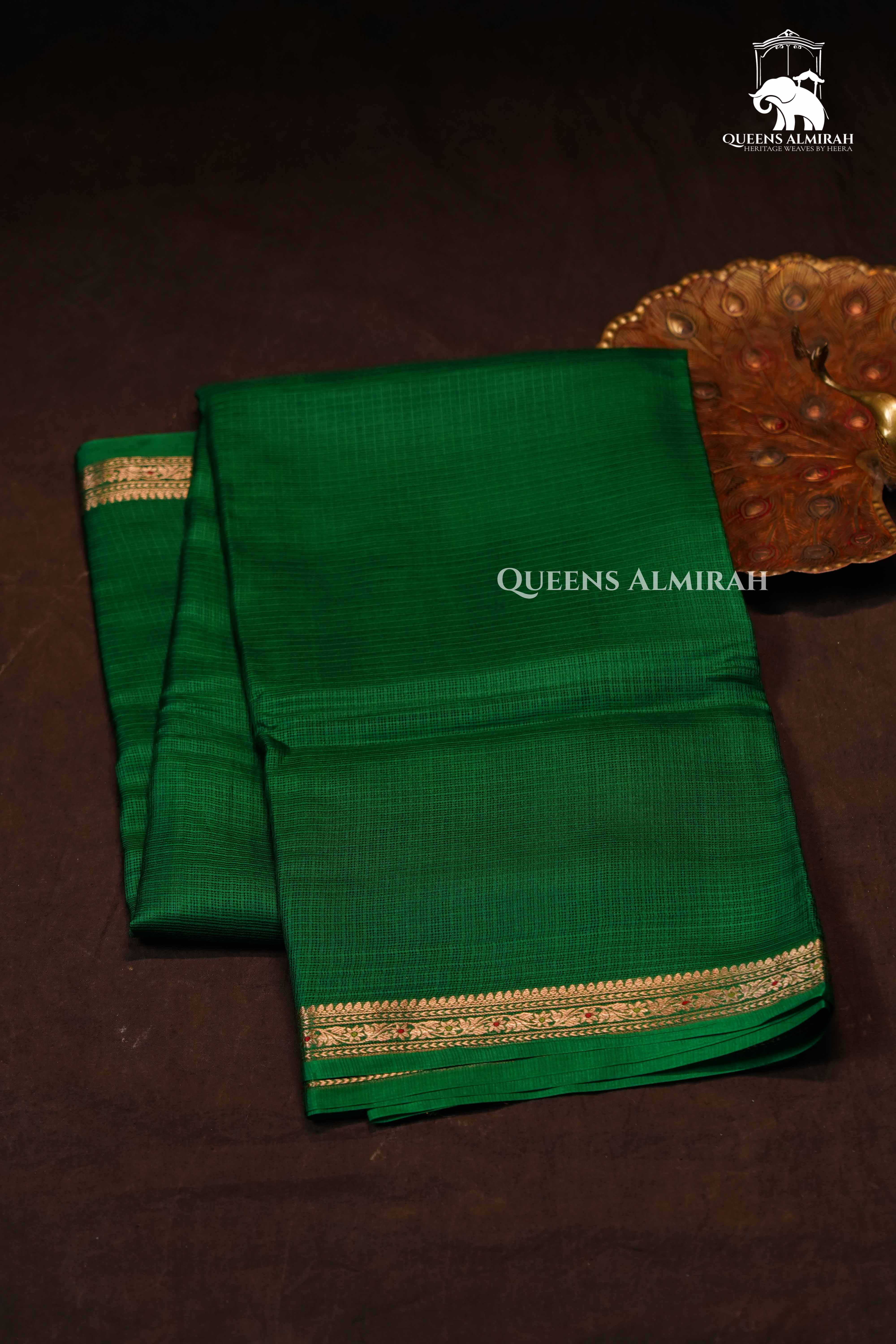 Green Kota Silk Saree