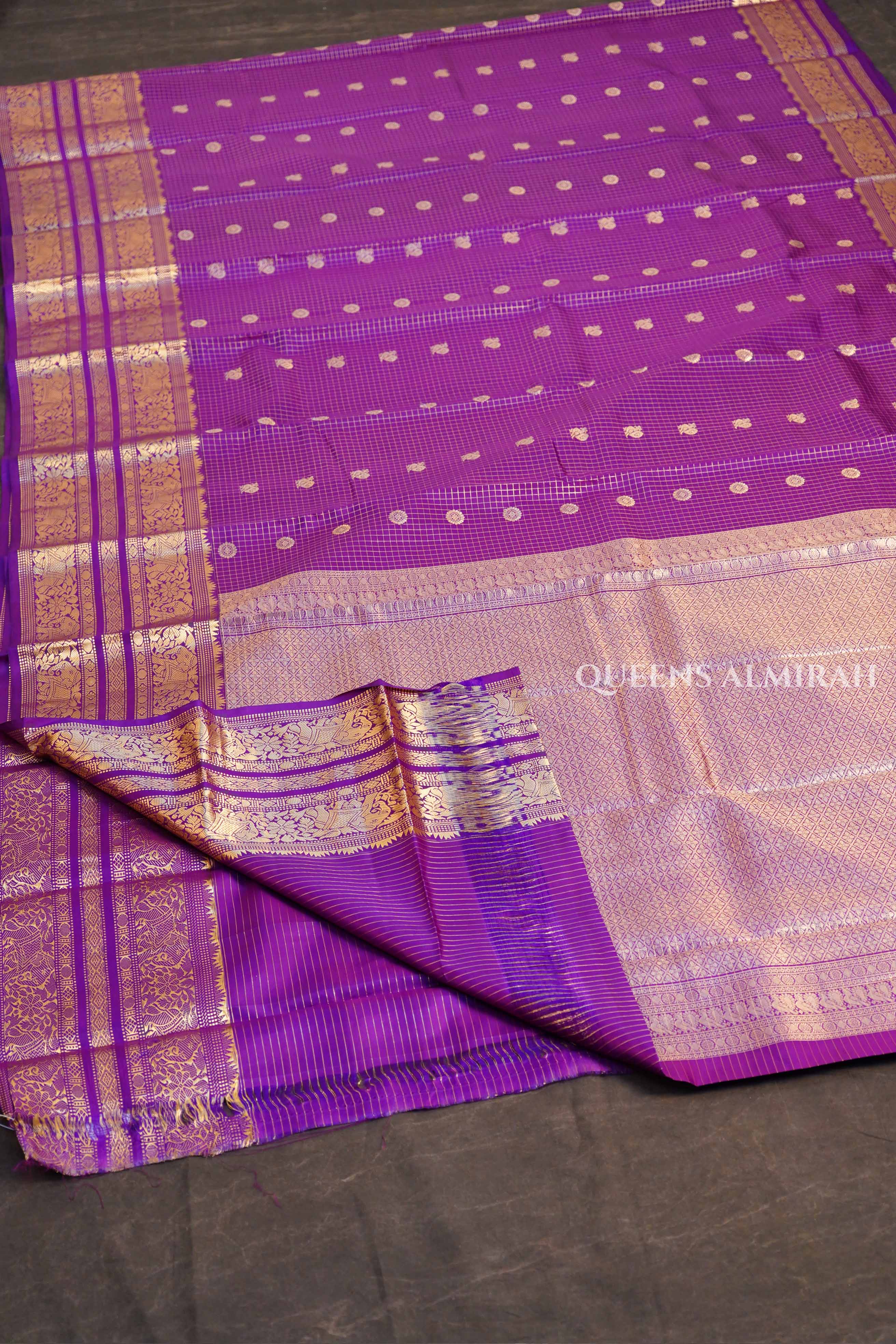 Purple Pure Kanchivaram Silk Saree