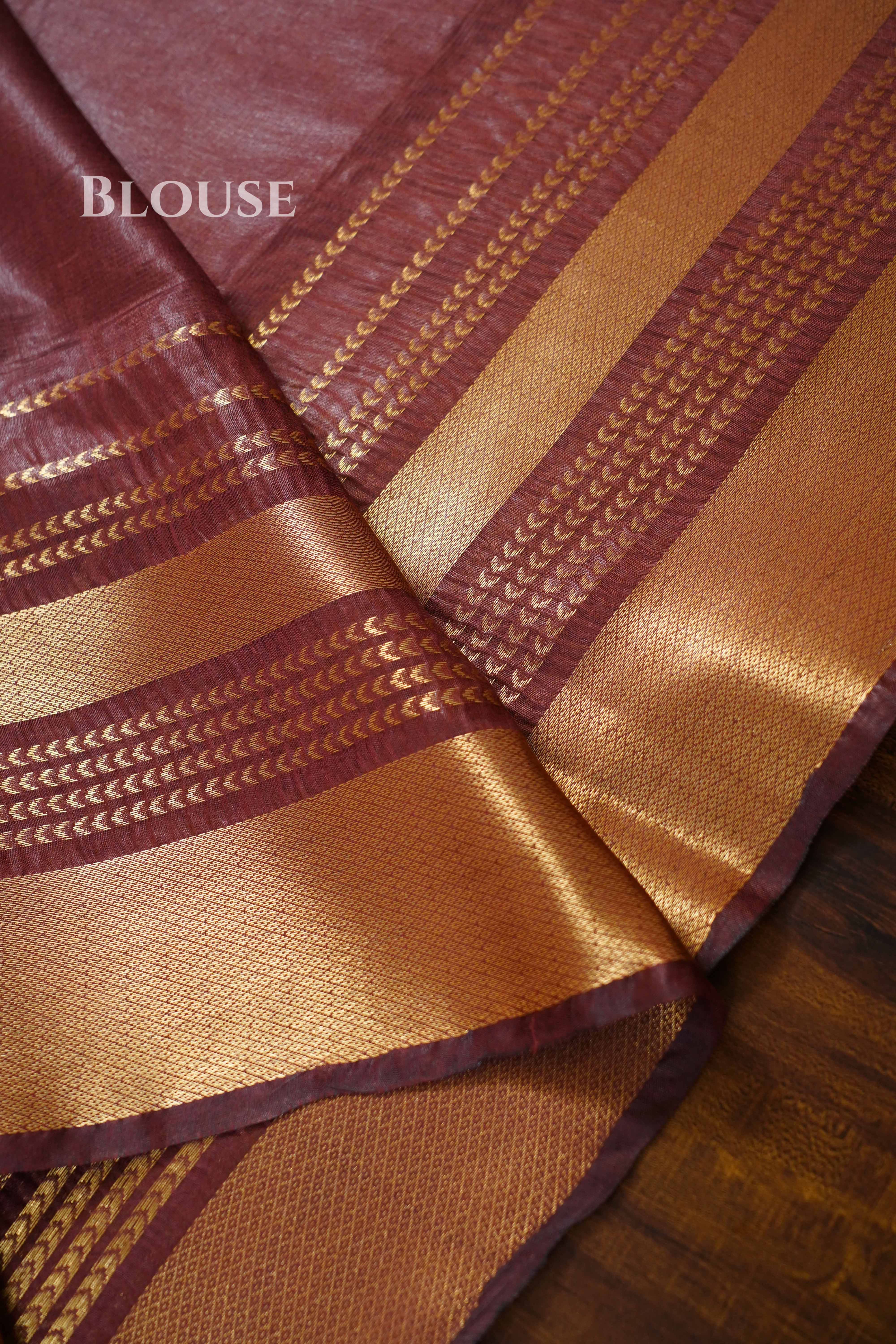 Maroon Maheshwari saree QUEENS ALMIRAH