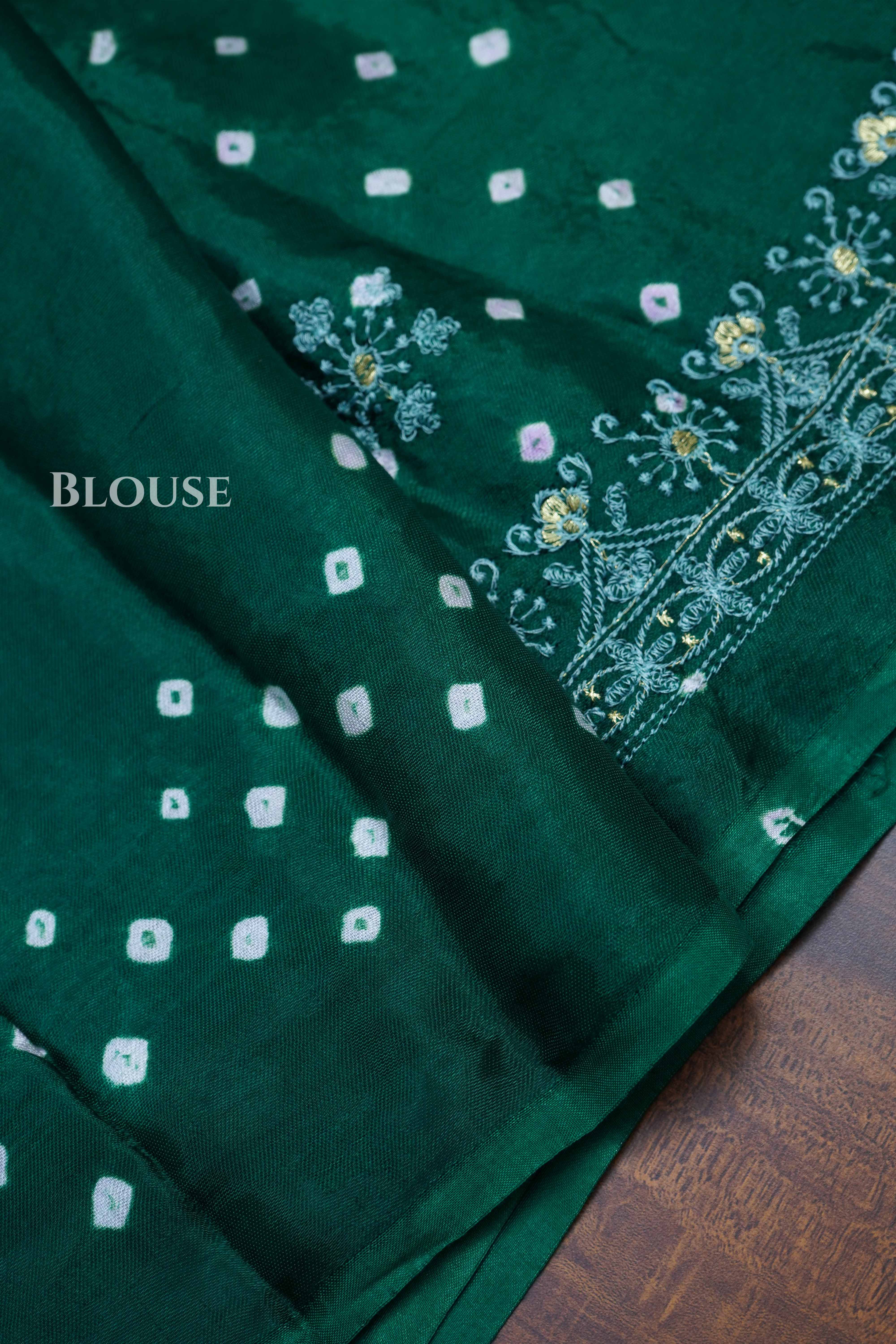 Green Modal Silk Saree