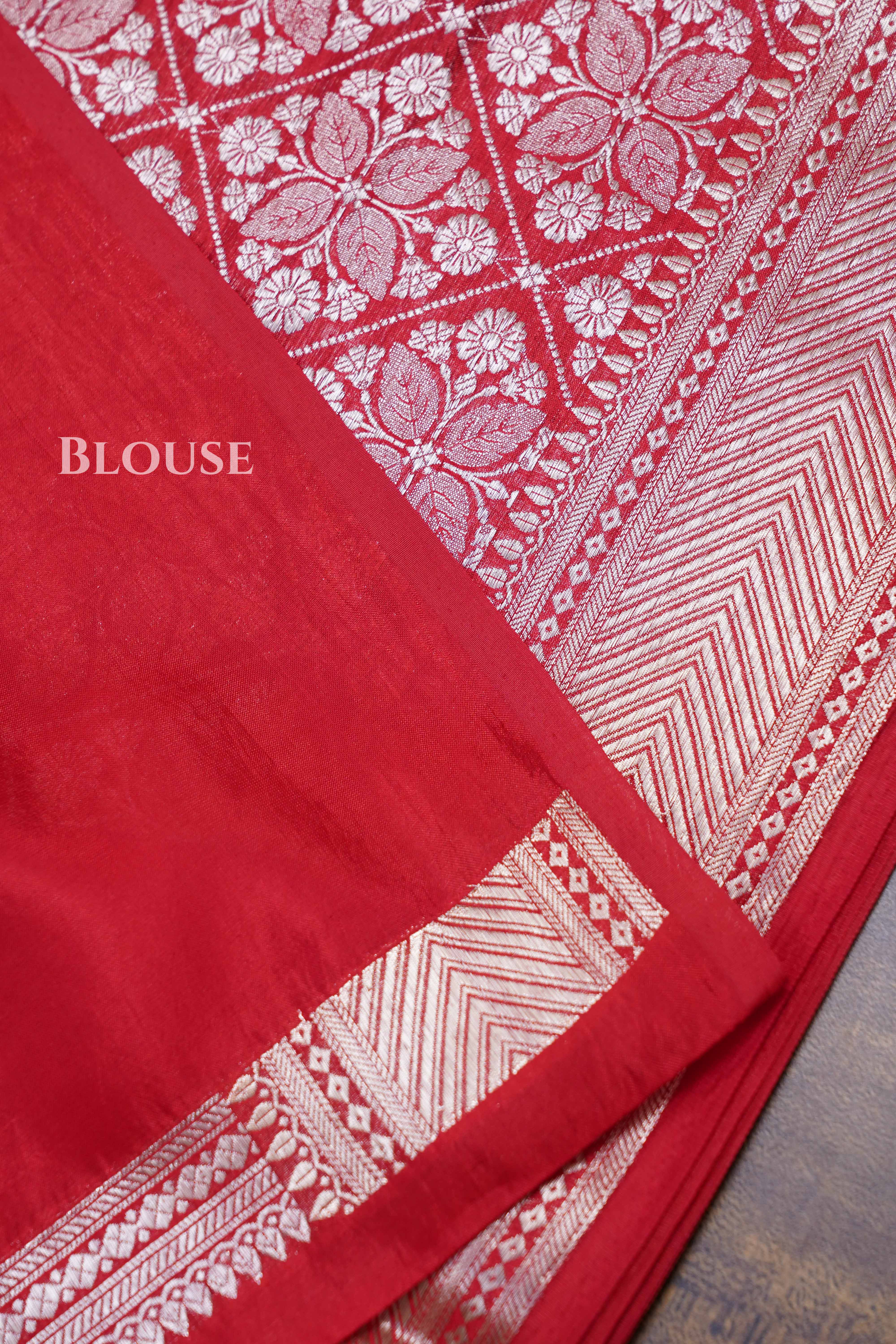 Red Banarasi Silk Saree