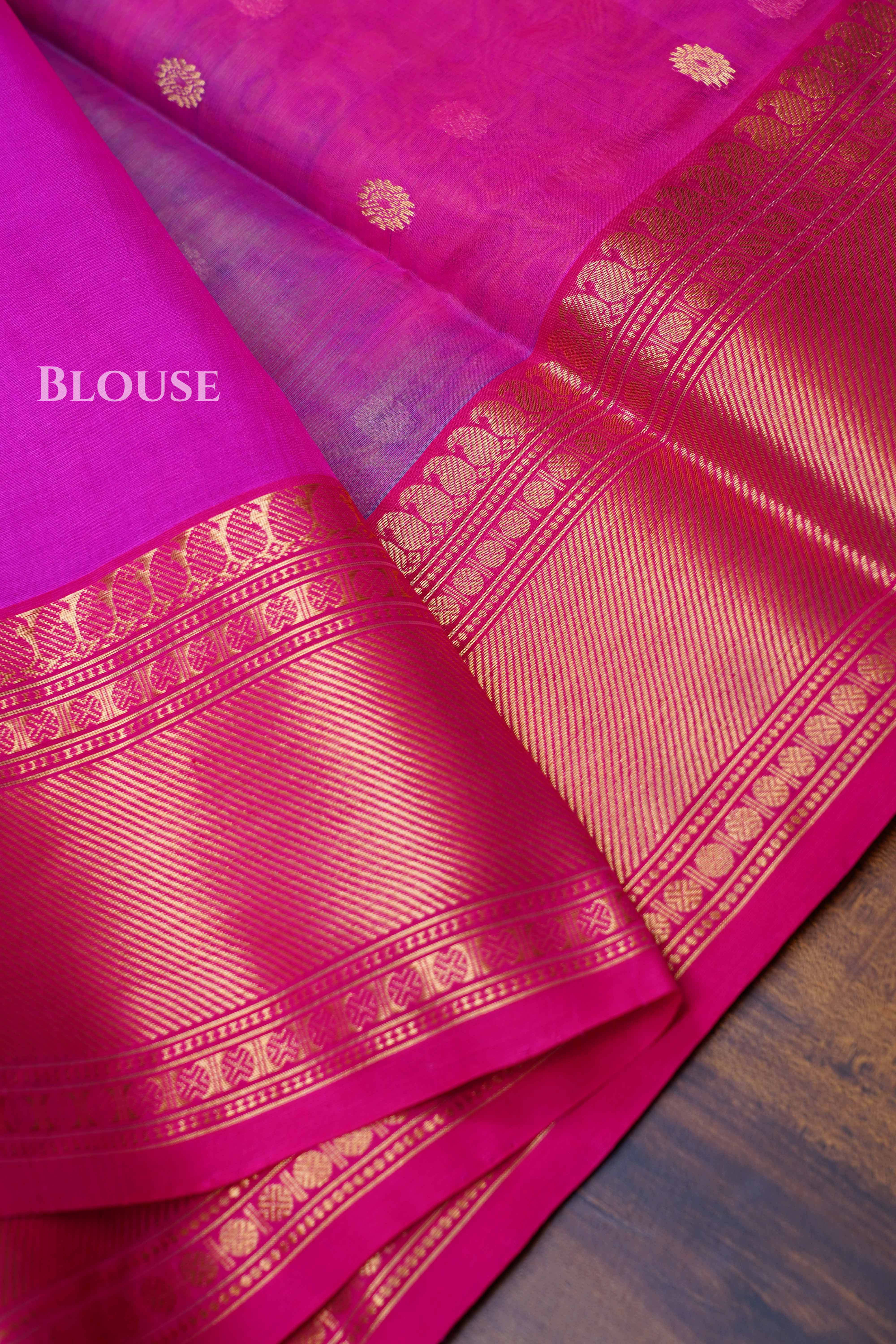 Multi Color Chanderi Katan Silk Handloom Saree