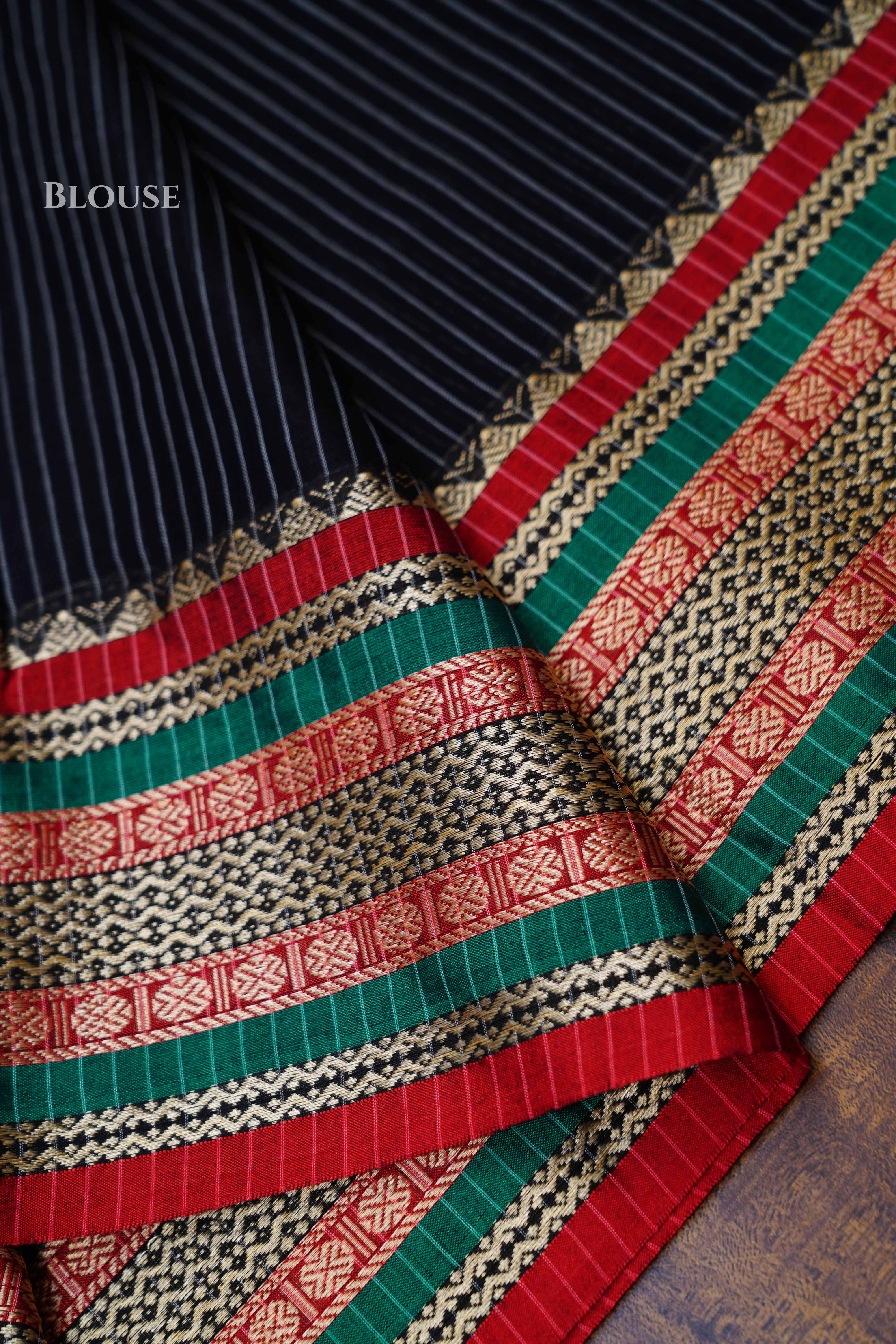 Charcoal Grey Narayanpet Cotton Saree