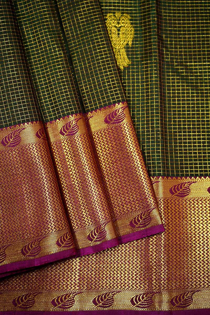 KANJI PATTU KATTAM SILK SAREE - Queens Jewel Emporium