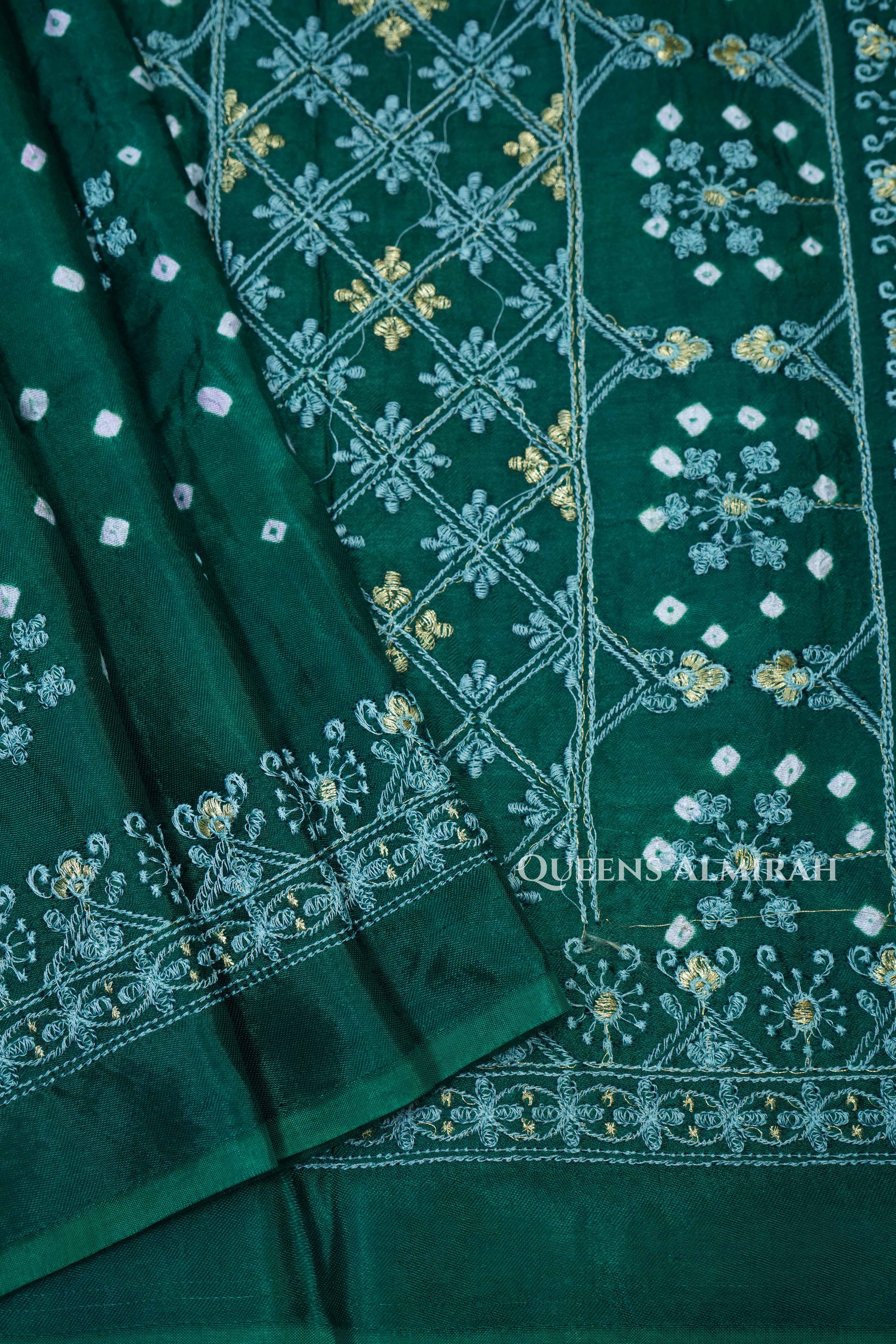 Green Modal Silk Saree
