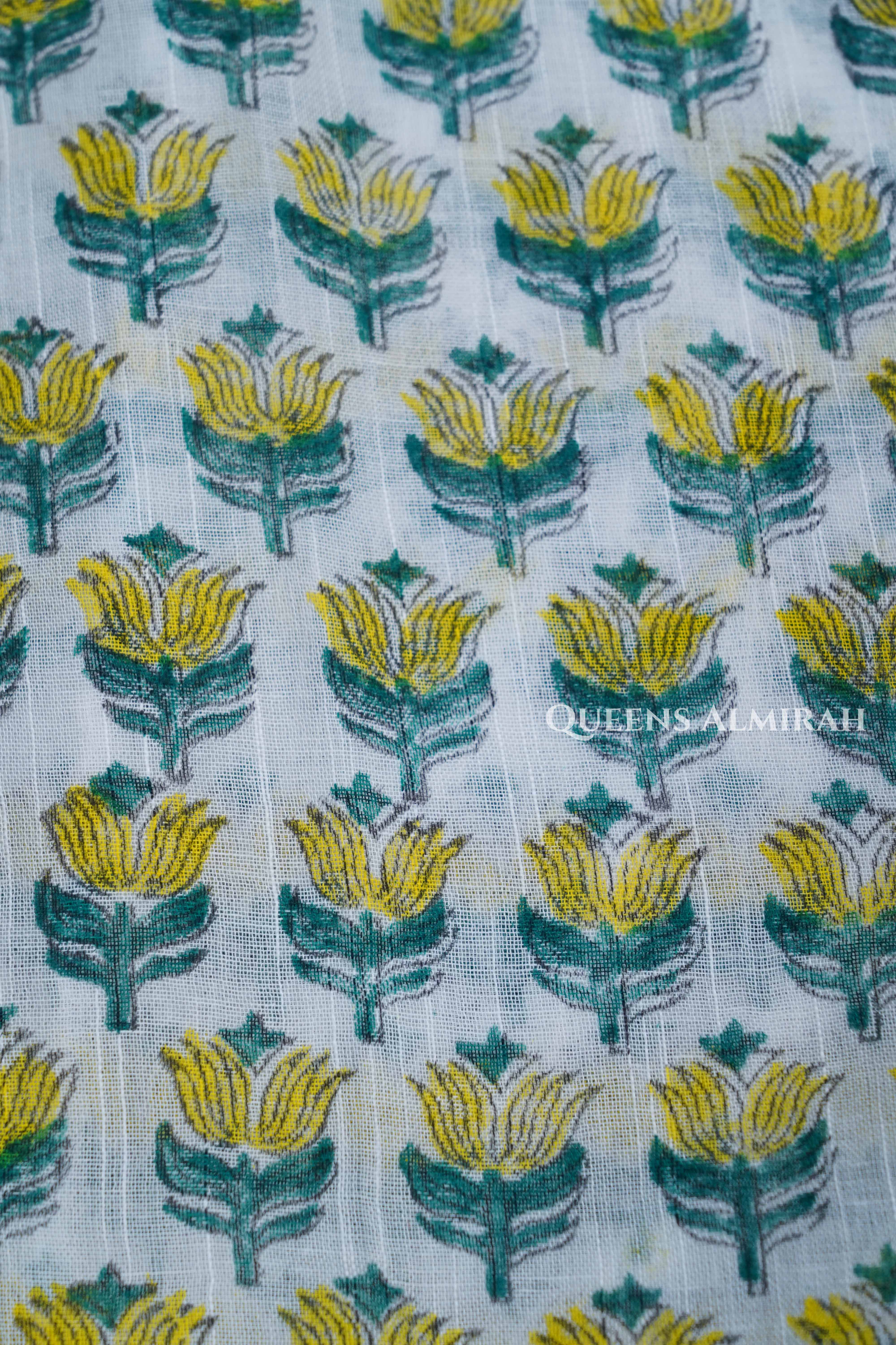 White Linen Cotton Saree