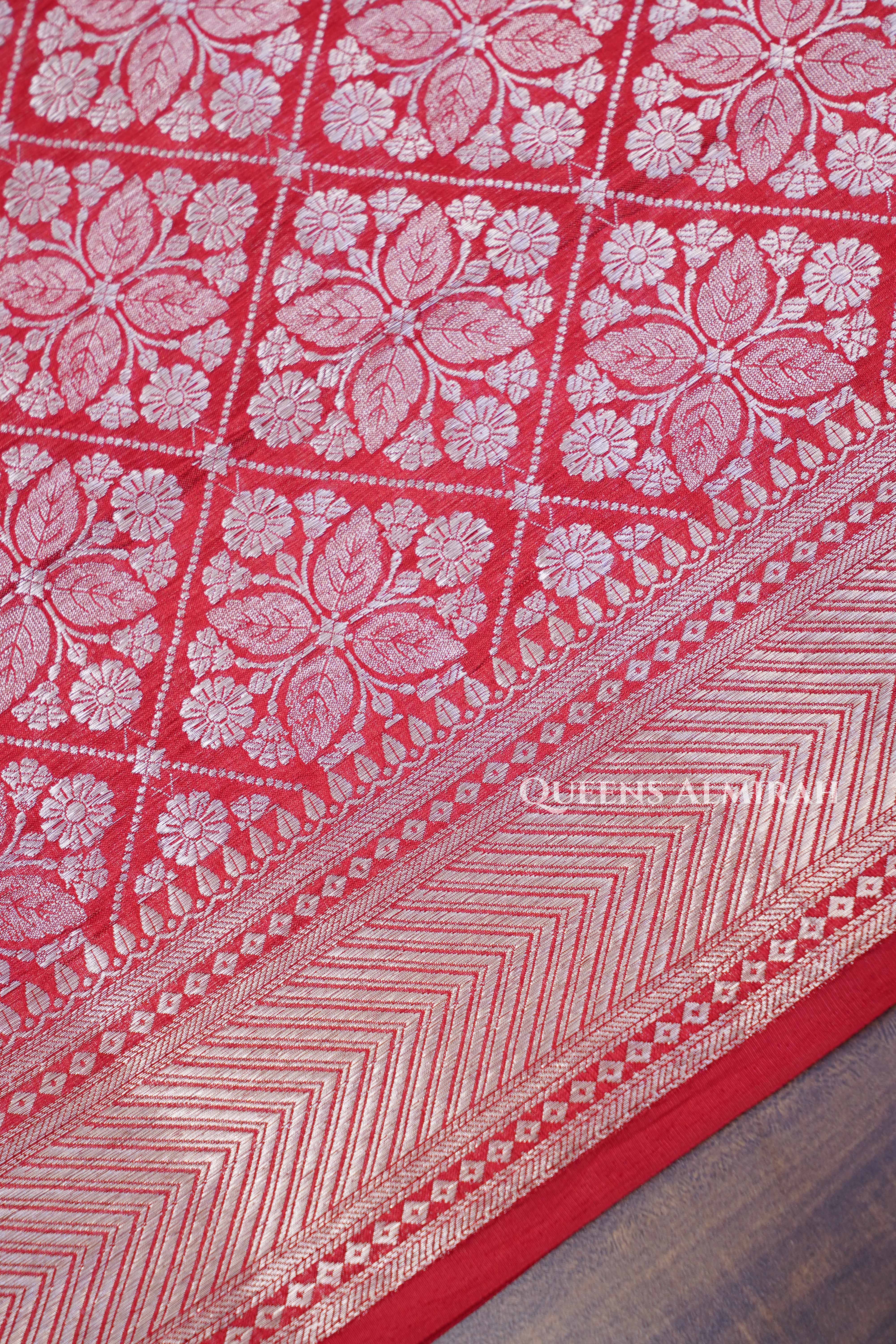 Red Banarasi Silk Saree