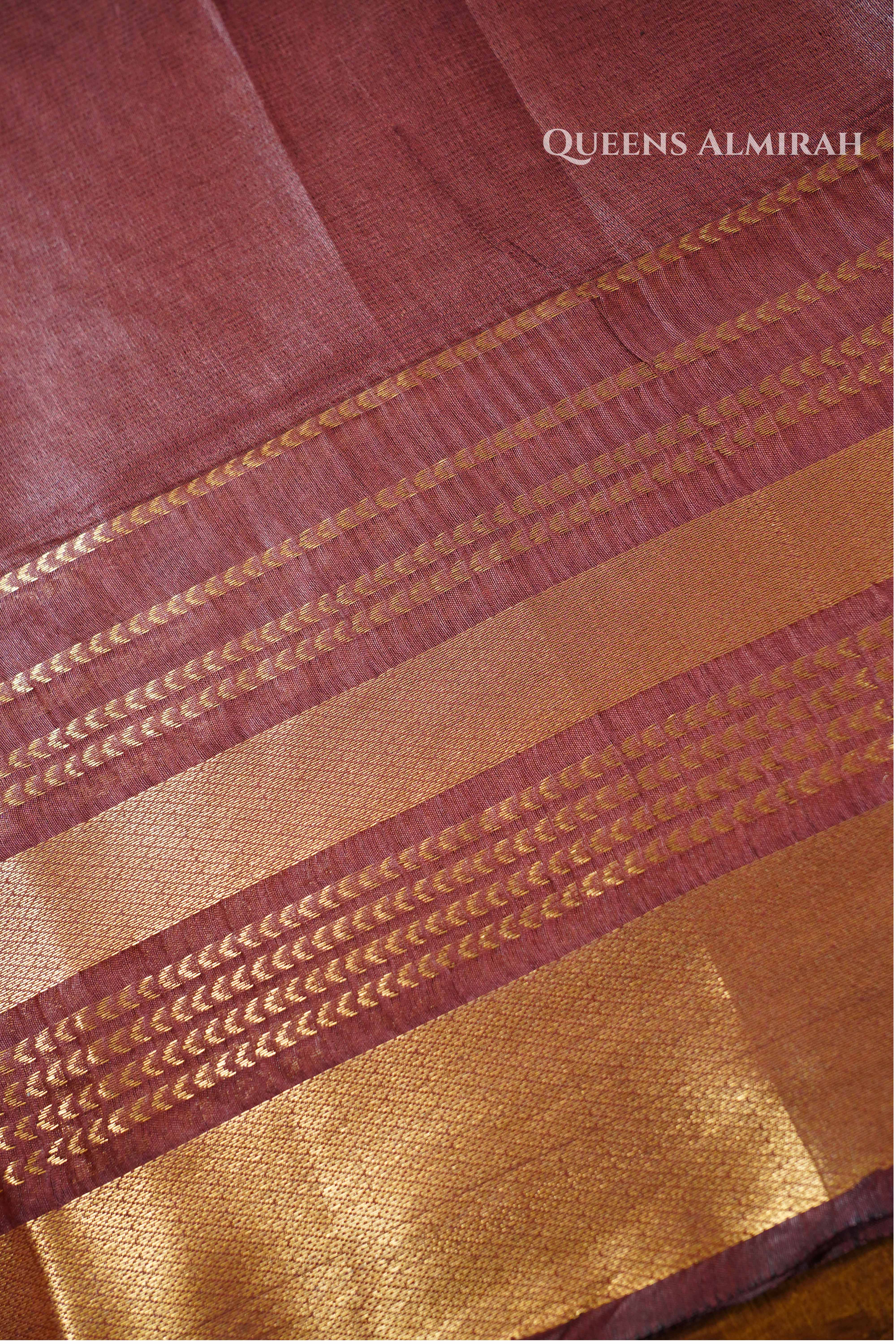 Maroon Maheshwari saree QUEENS ALMIRAH