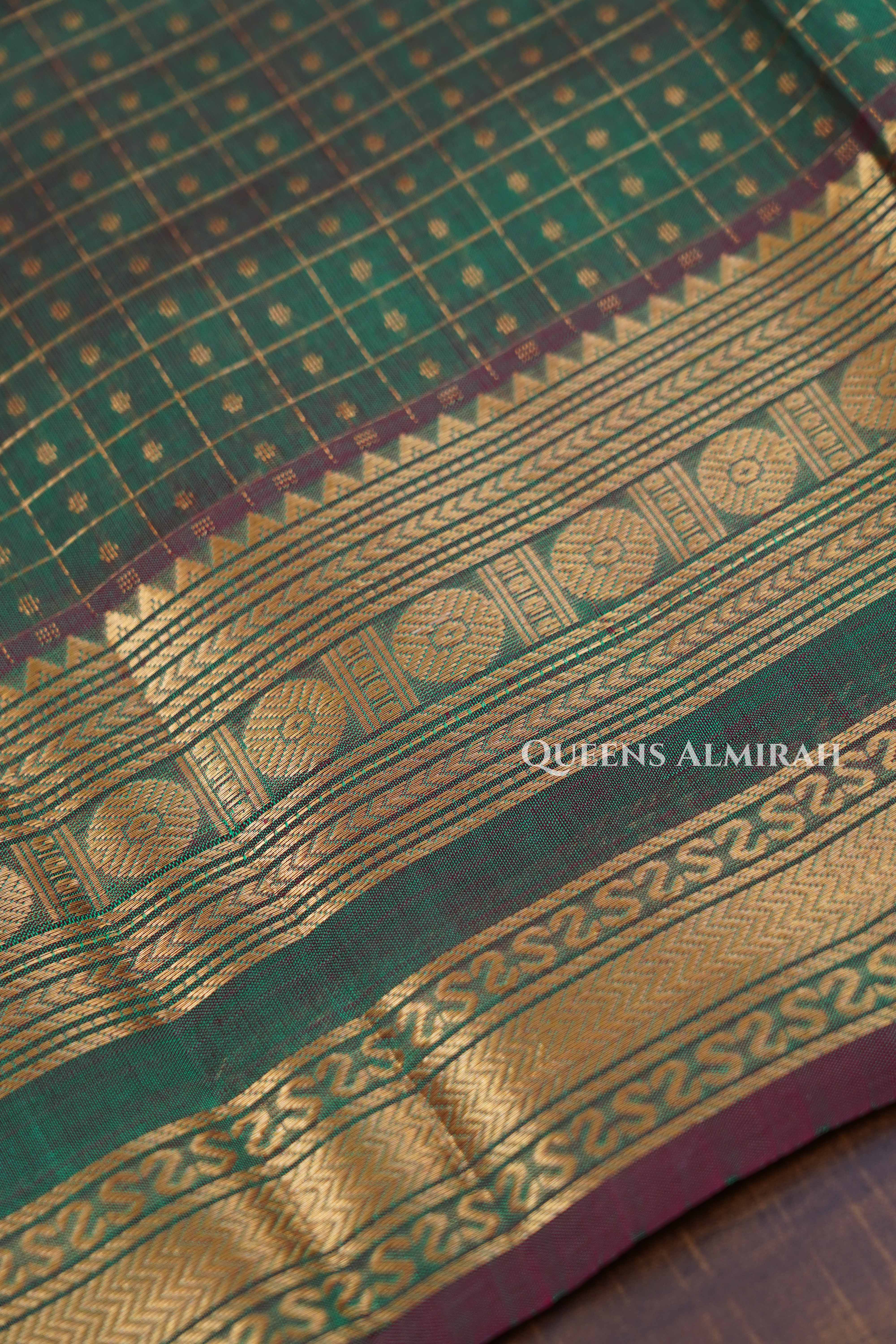 Green Pure Kanchi Silk Cotton Saree
