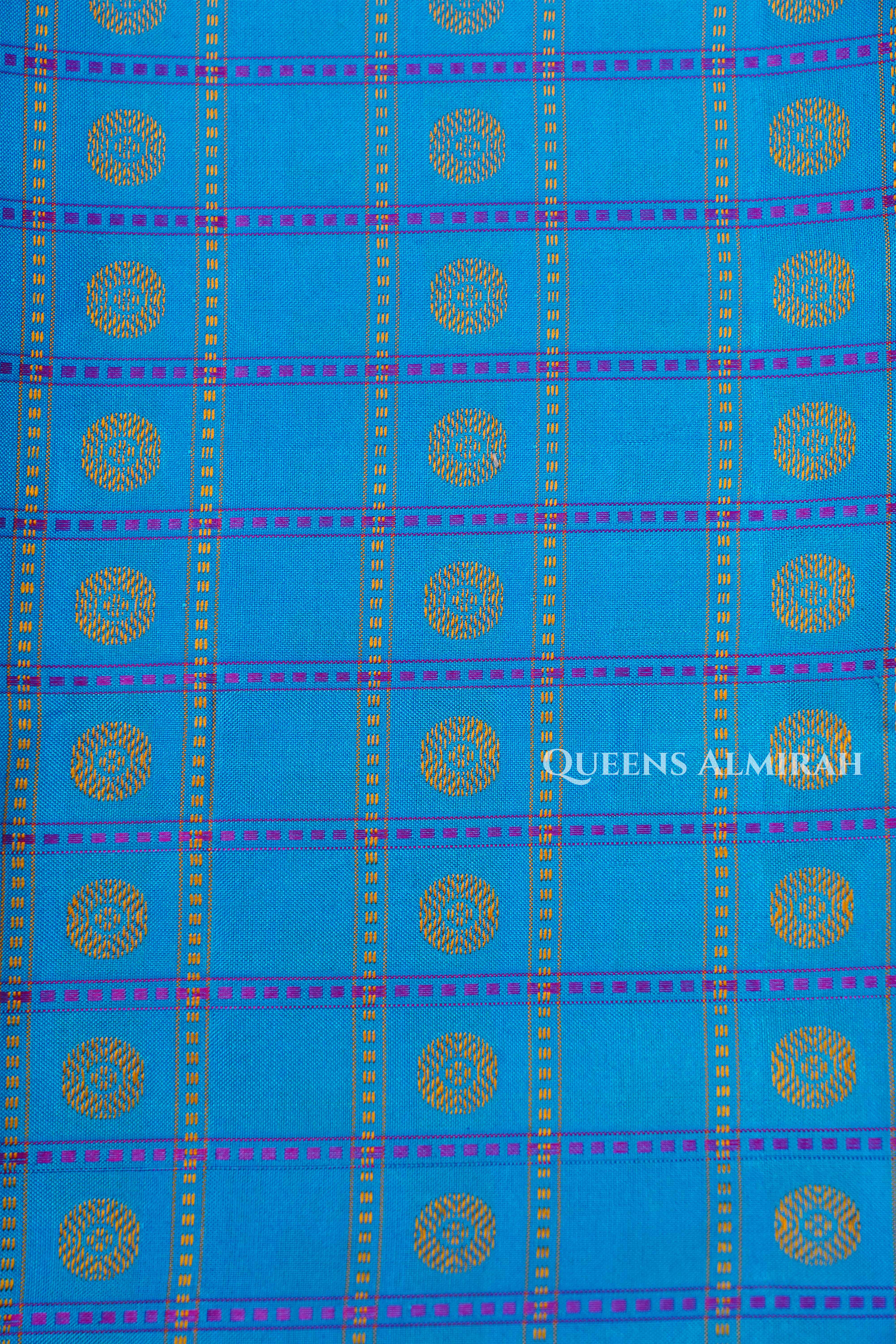 Sea Blue Pure Kanchivaram Silk Saree