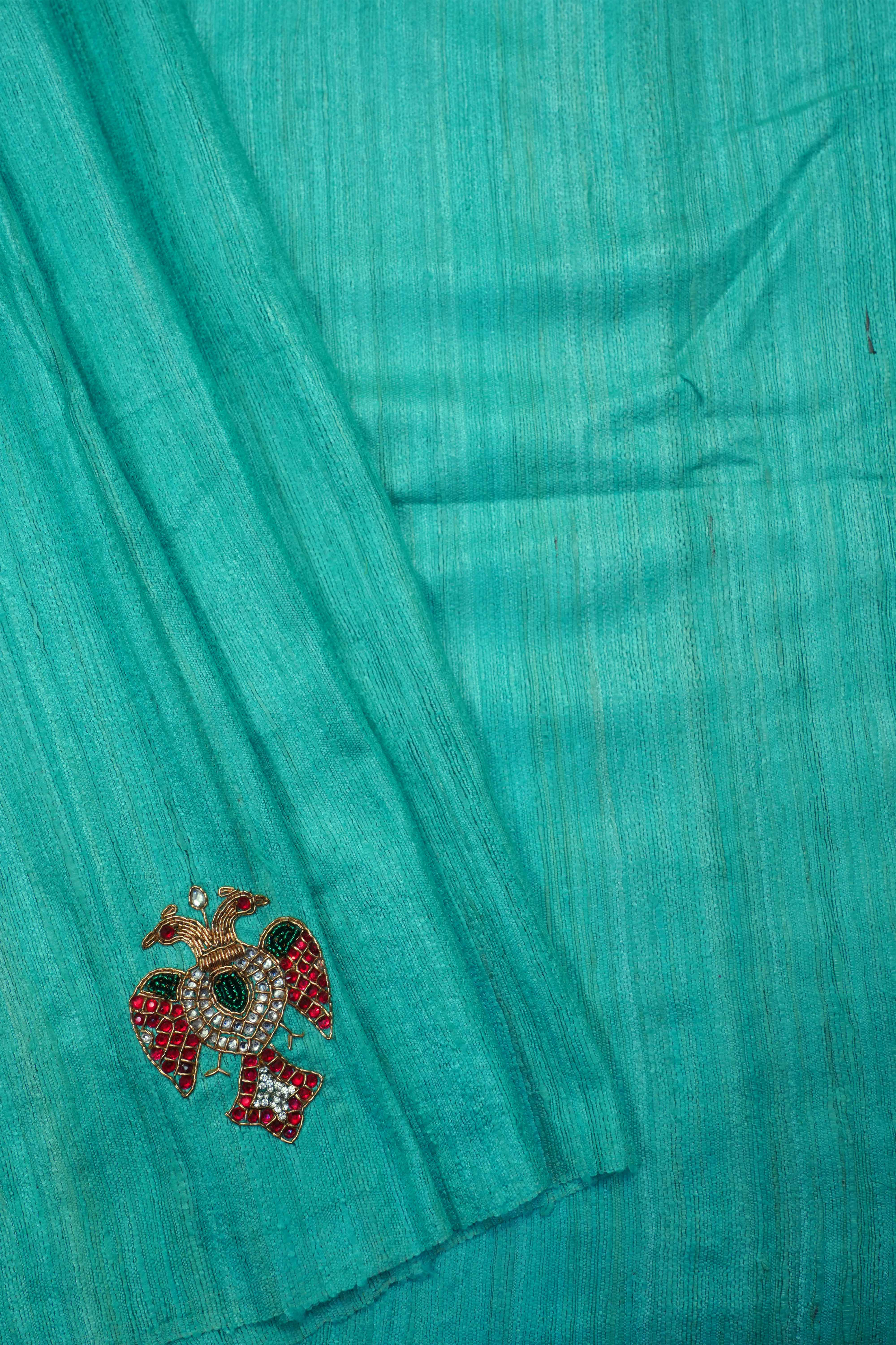 Ganda Berunda Pure Tussar Silk Saree