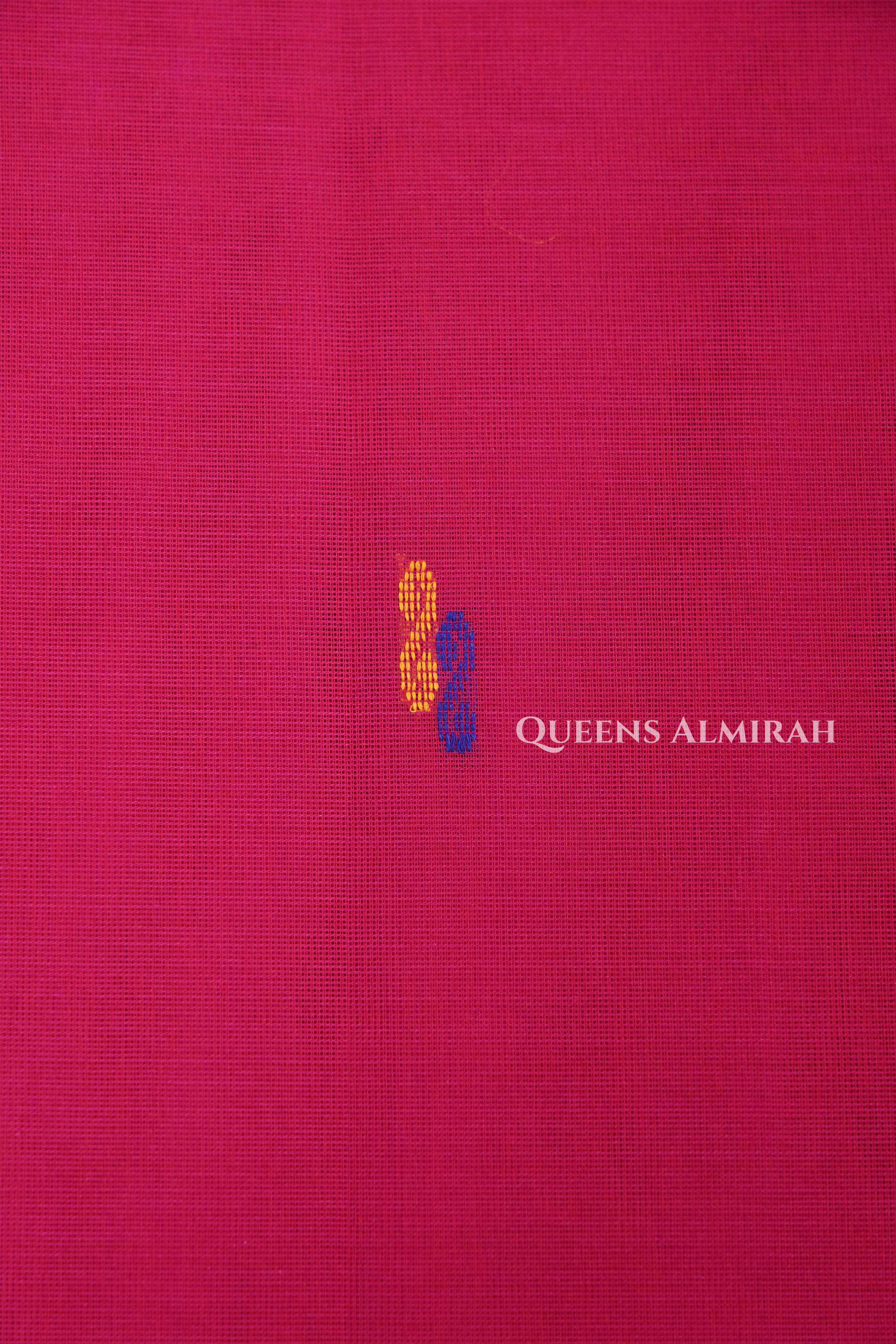 Dark Pink With Purple Kanchi Cotton Saree