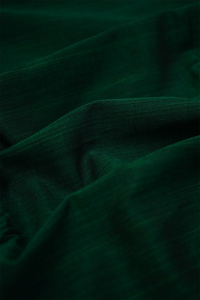 DARK GREEN WITH MULTI COLOR BORDER NARAYANPET COTTON SAREE - Queens Jewel Emporium