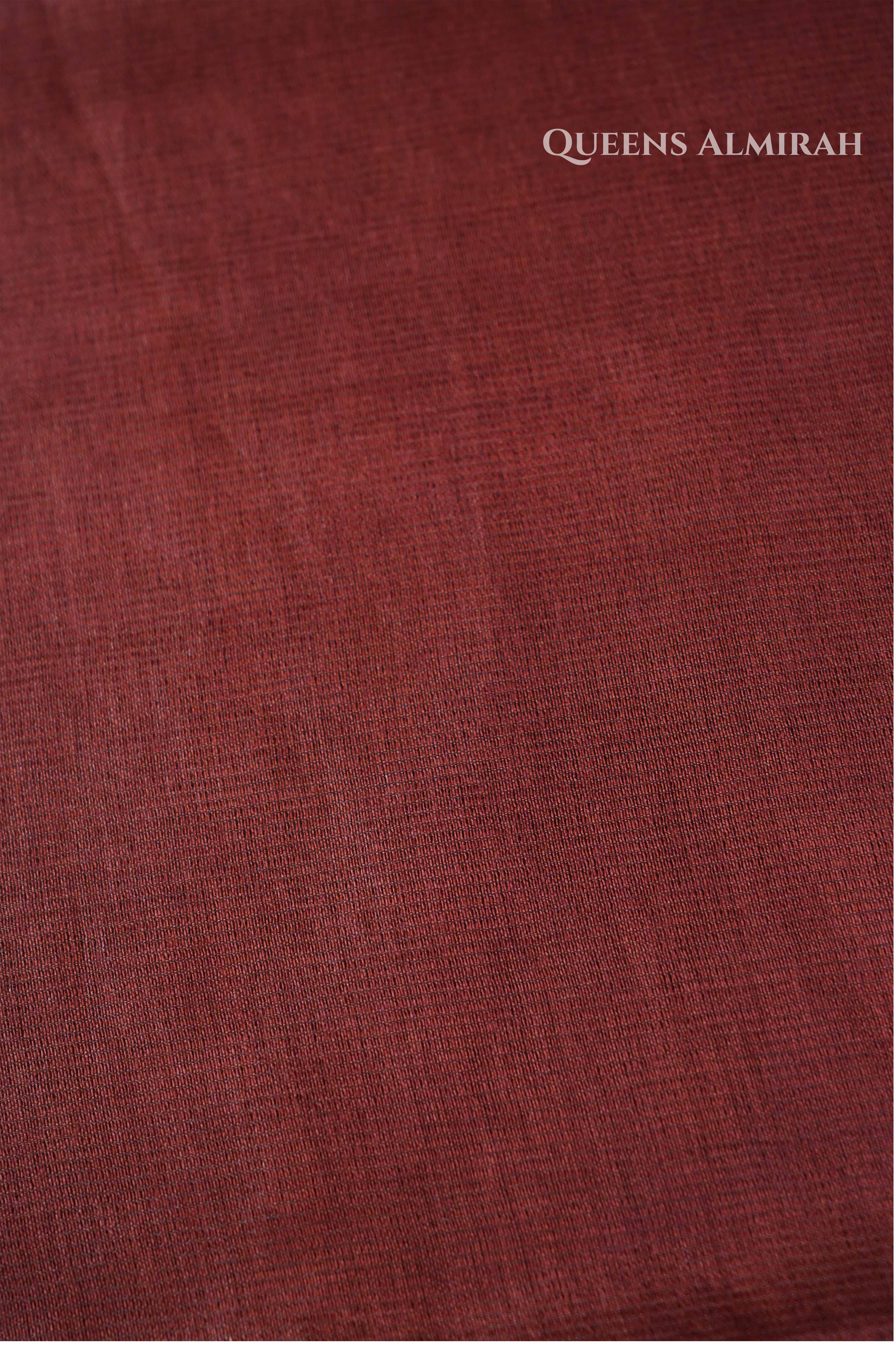 Maroon Maheshwari saree QUEENS ALMIRAH