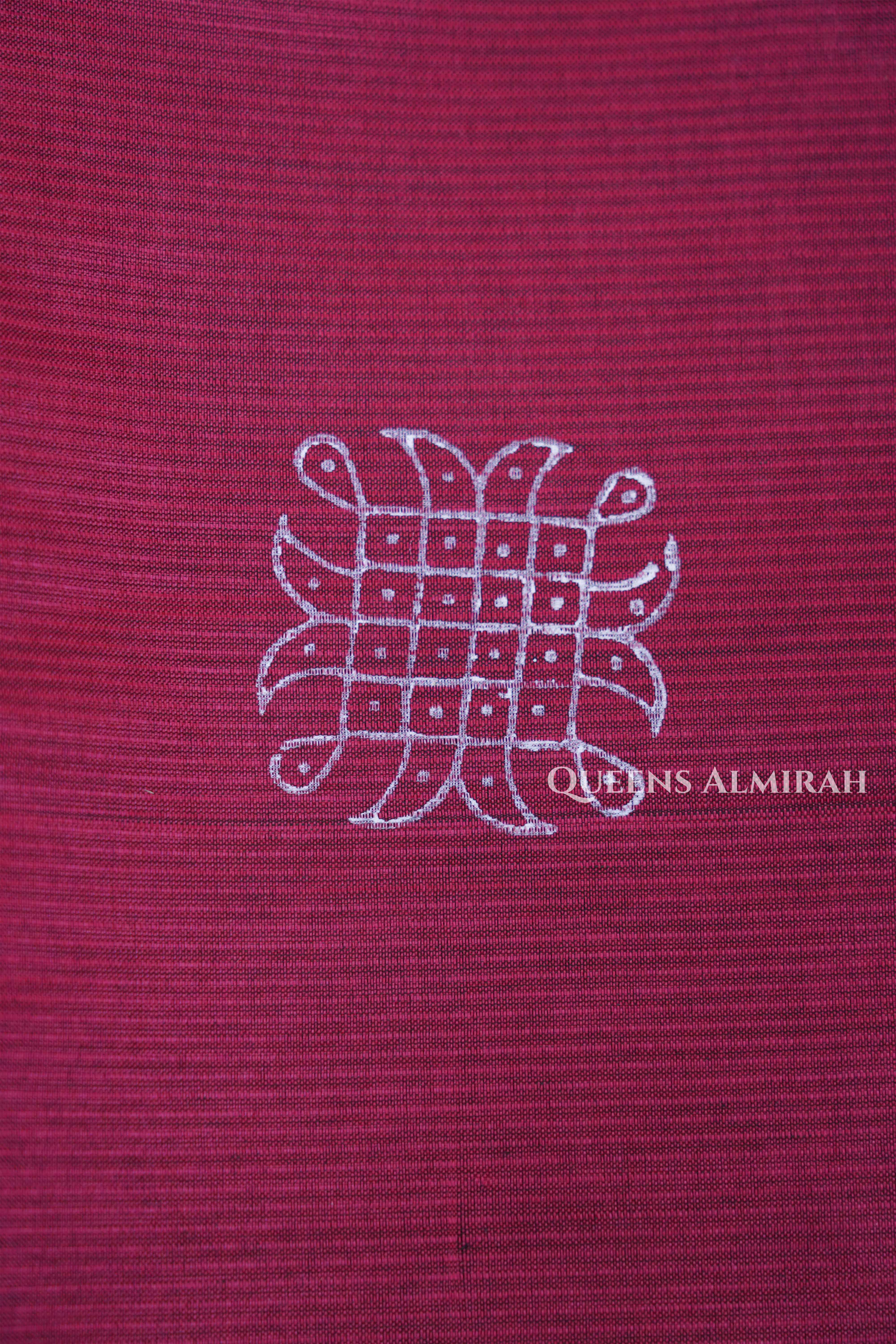 Light Burgundy Mangalgiri Saree