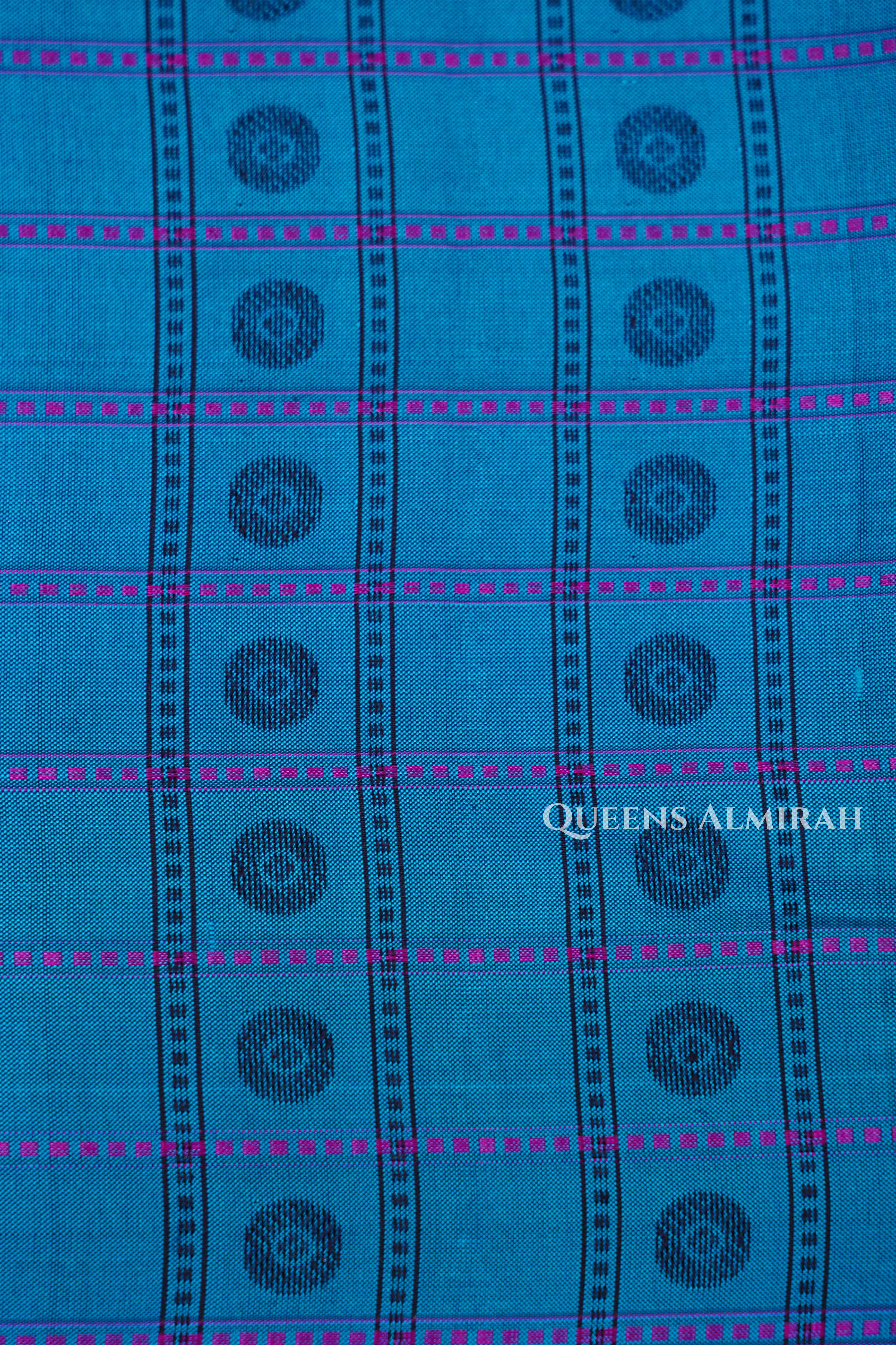 Blue With Purple Pure Kanchivaram Silk Saree