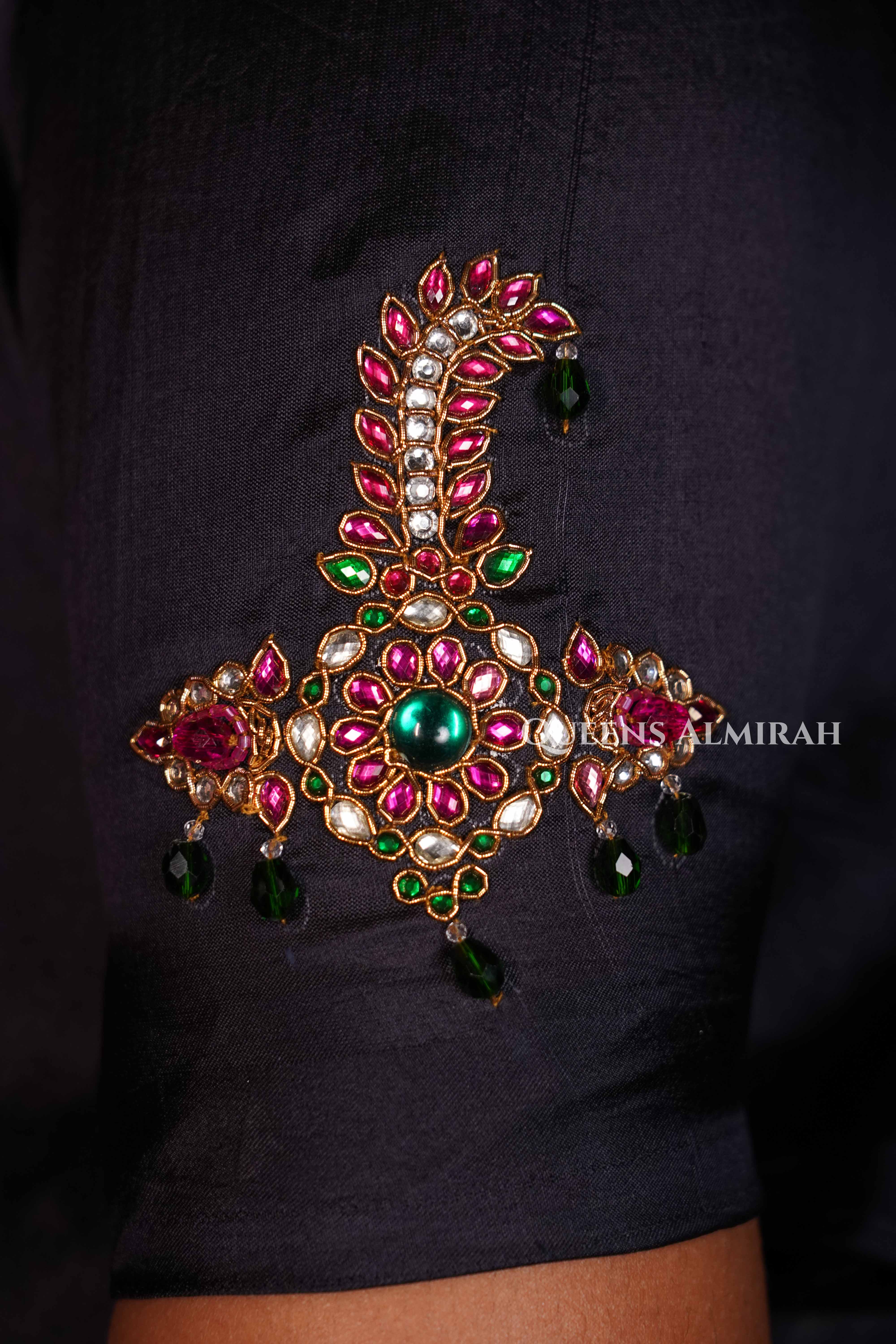 Sarpech Embroidery Banarasi Tissue Saree