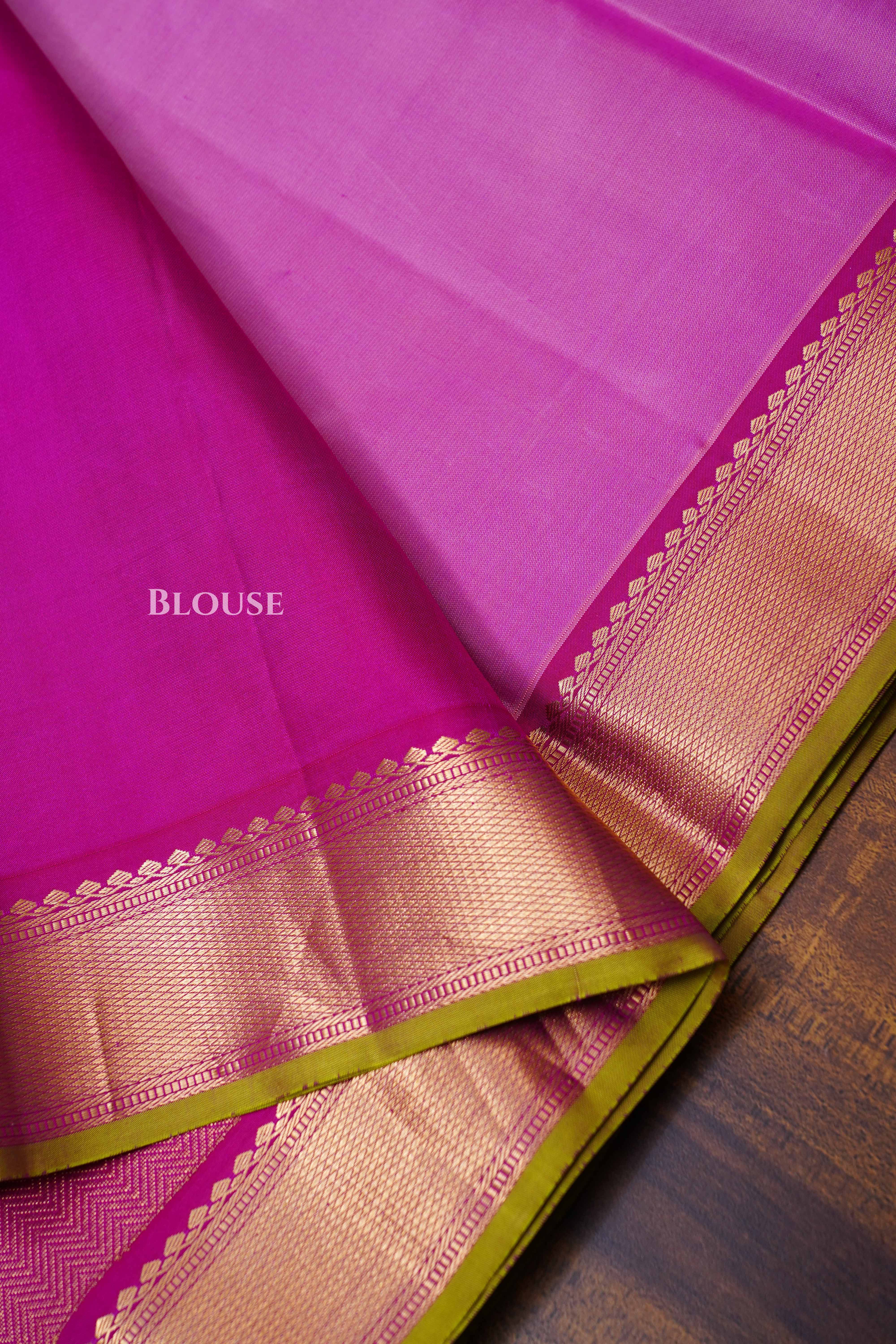 Onion Pink Pure Kanchivaram Silk Saree