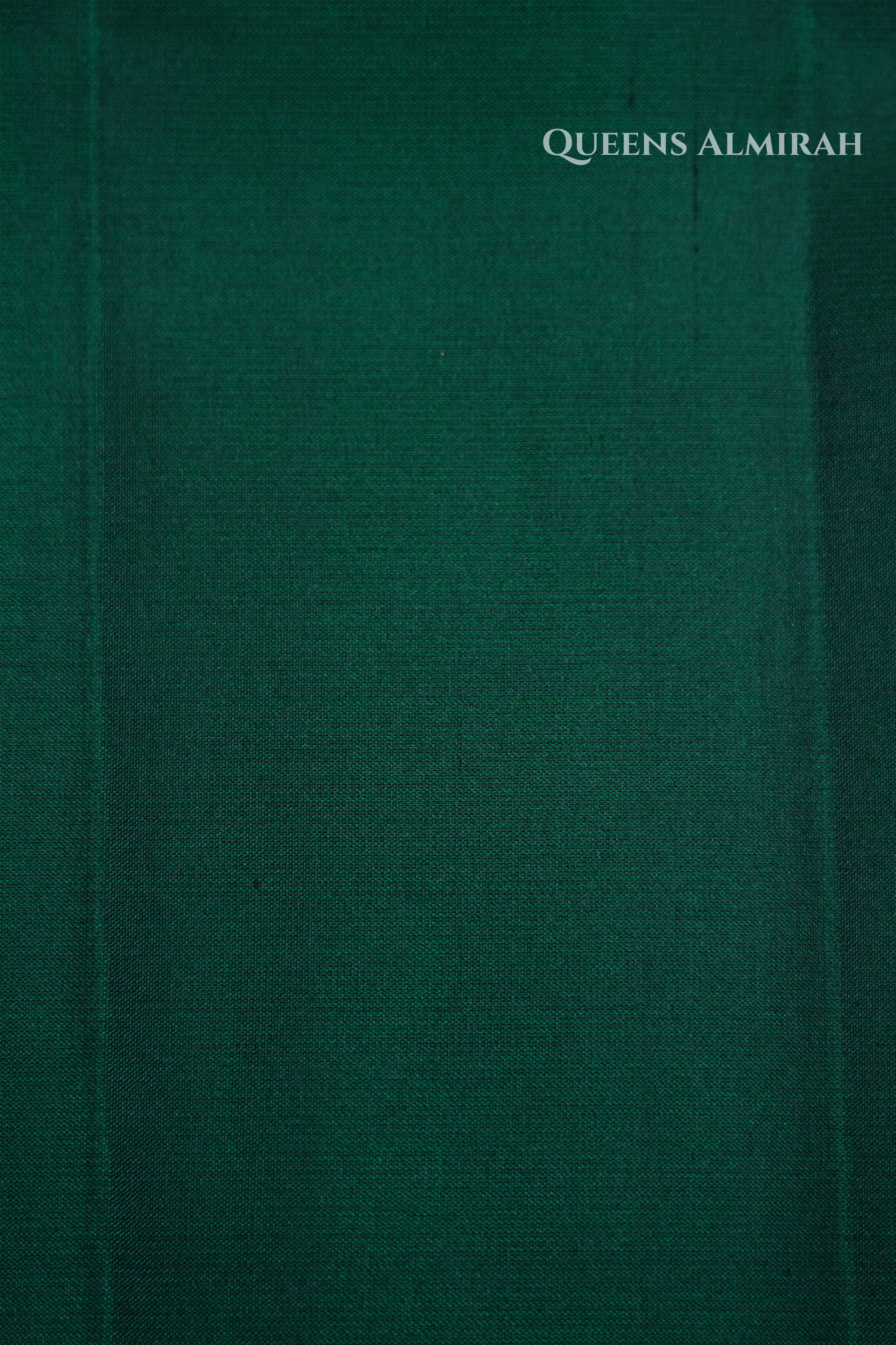Dark Green Pure Kanchivaram Silk Saree