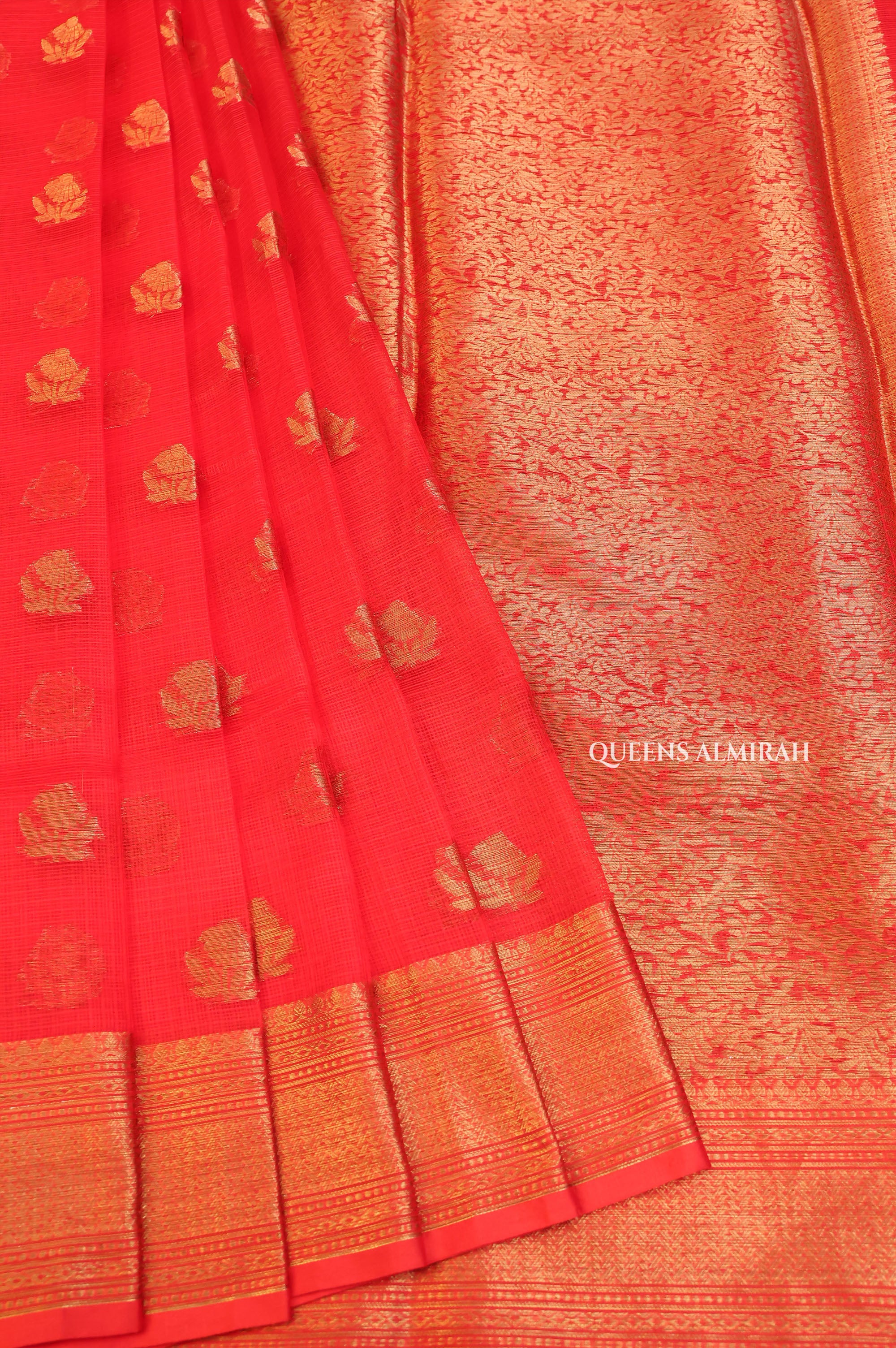 Red Pure Kota Silk Saree