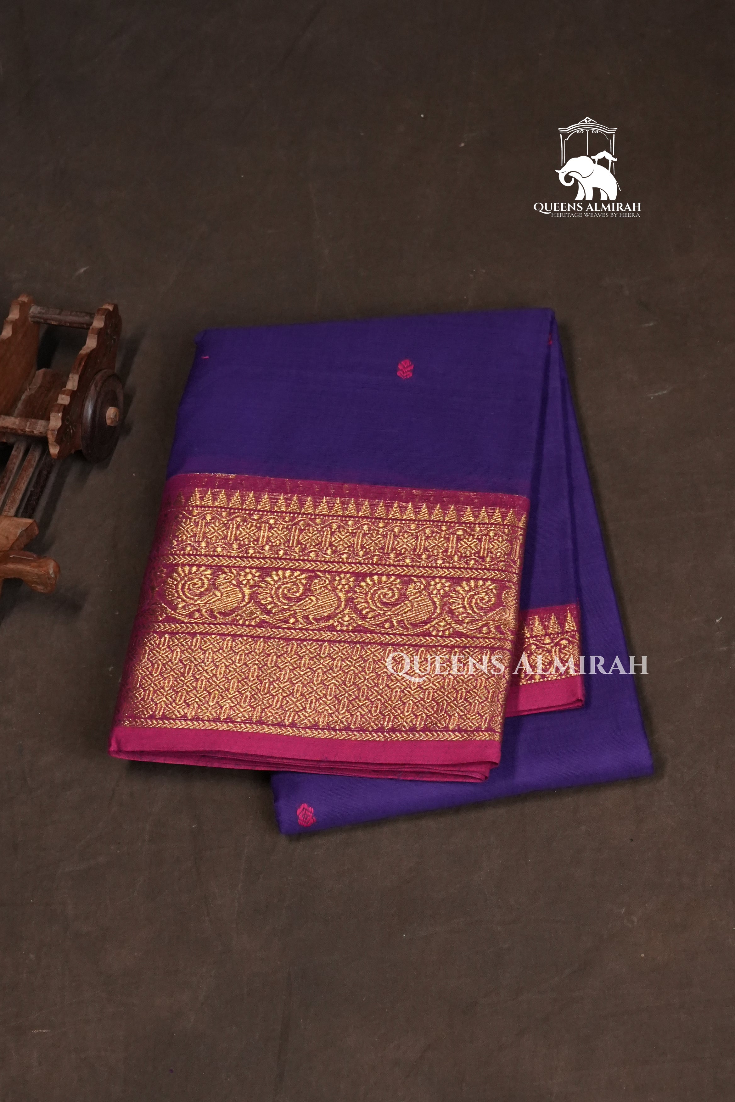 Lavender With Pink Kanchi Cotton Saree