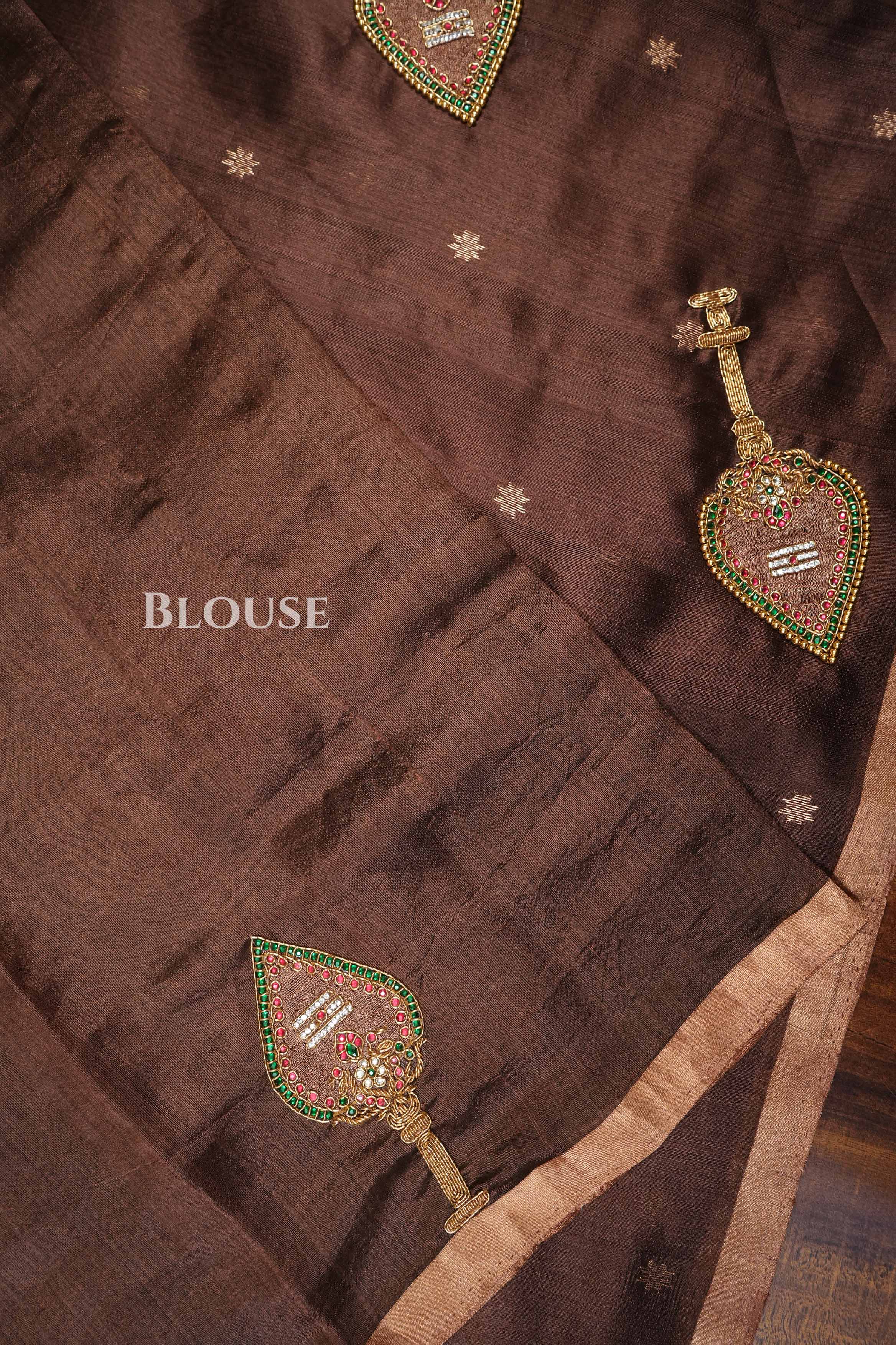 Singaravelan Katan Chanderi Silk Saree