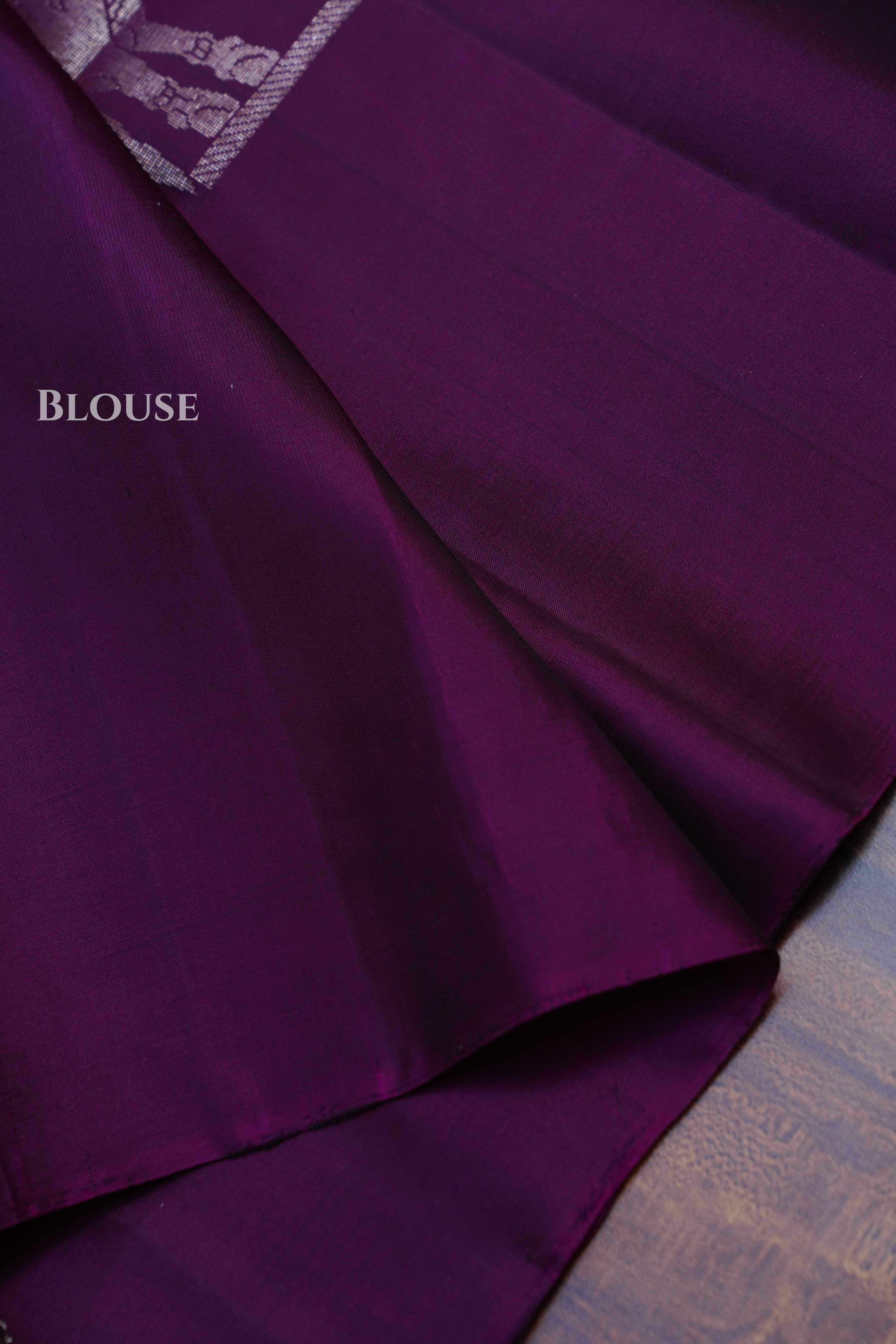 Purple Pure Soft Silk Saree