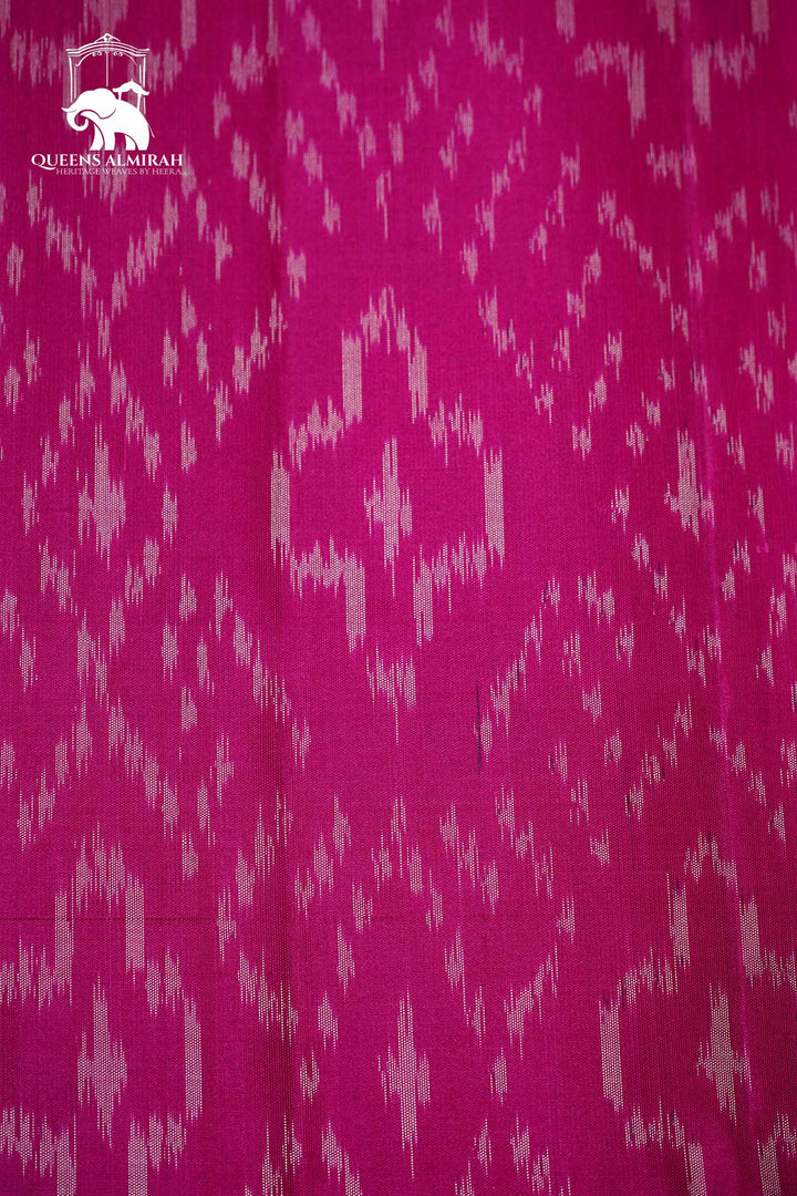 DEEP MAGENTA WITH DARK VIOLET SOFT SILK SAREE - Queens Jewel Emporium