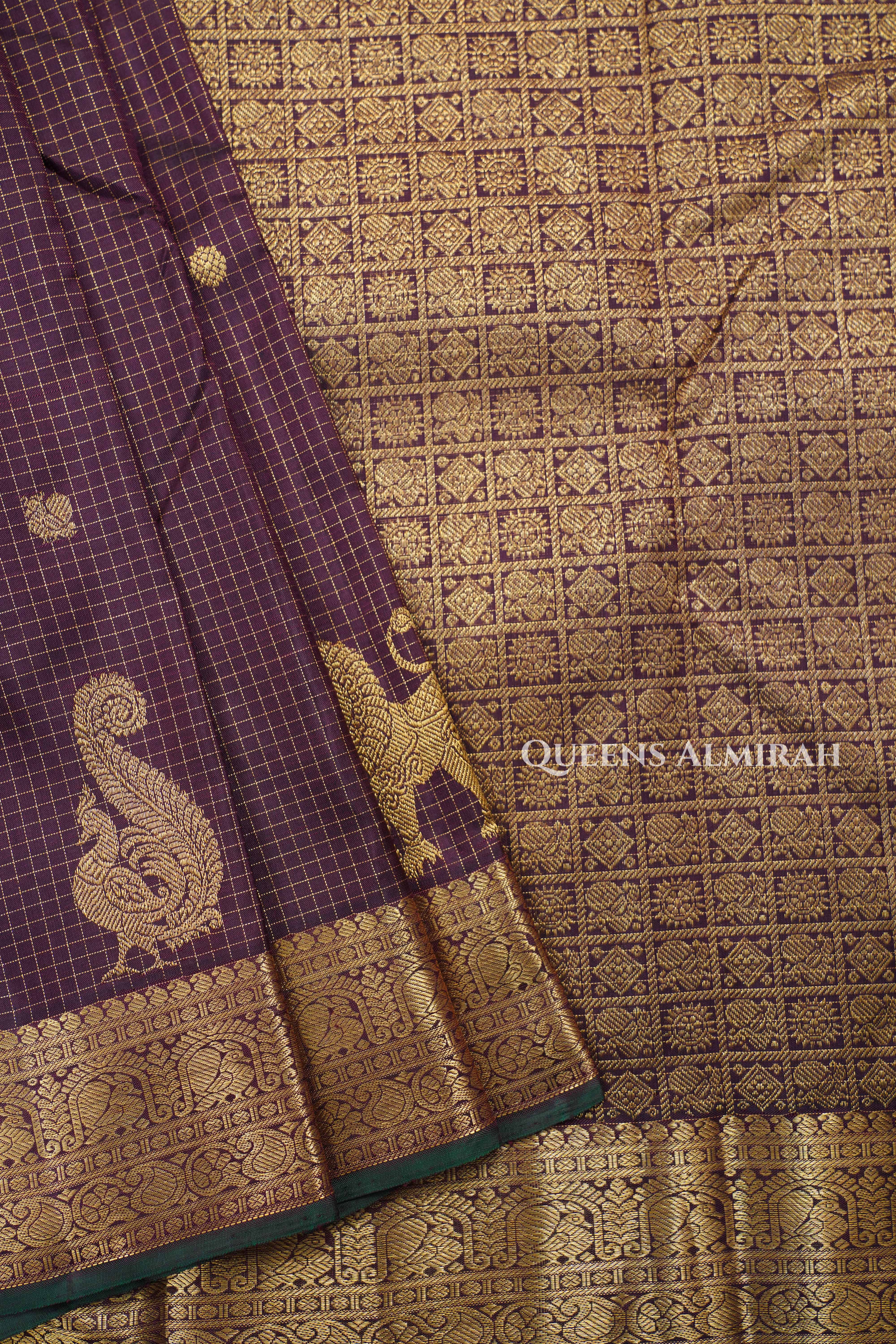 Cocoa Bean Pure Kanchivaram Silk Saree