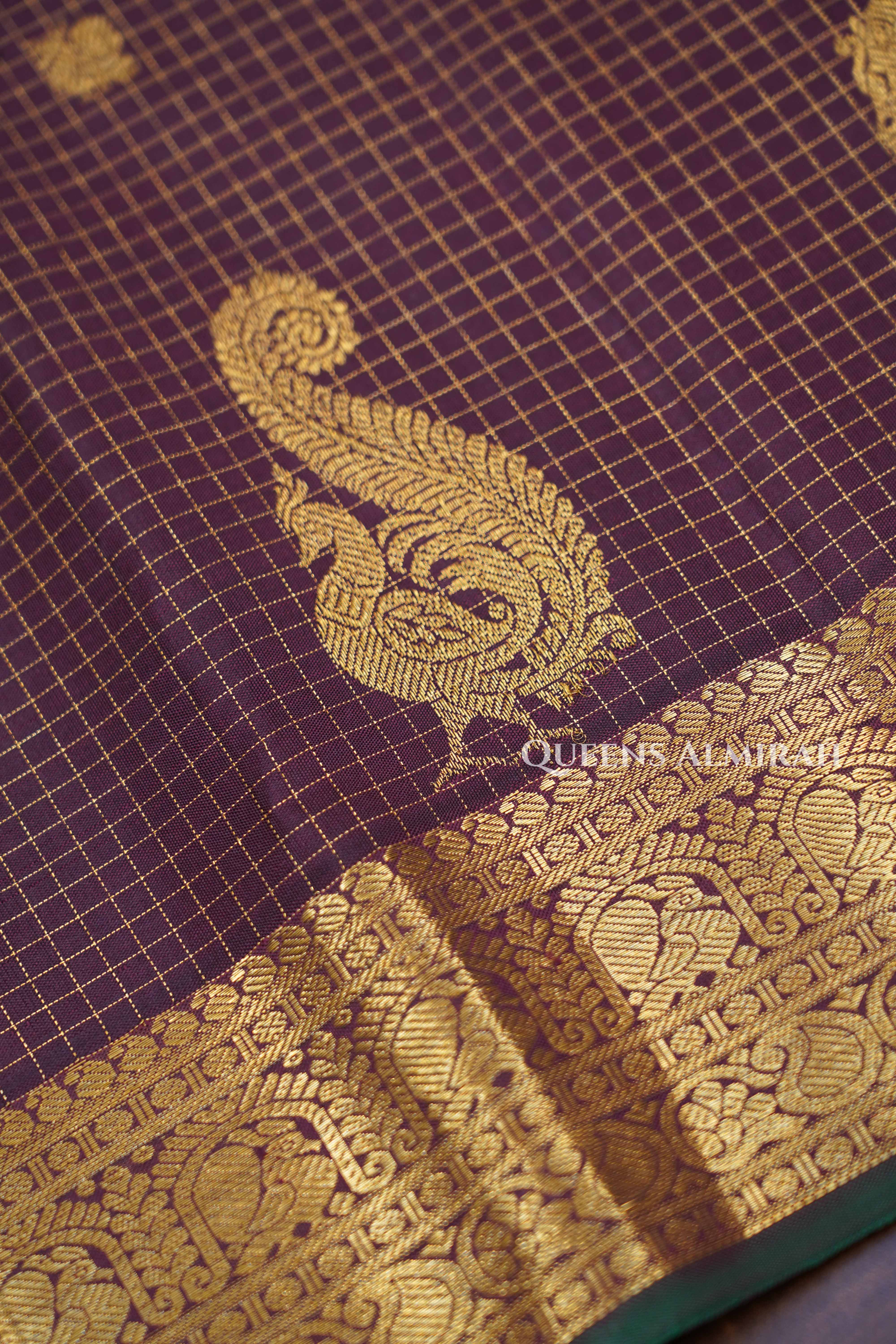 Cocoa Bean Pure Kanchivaram Silk Saree