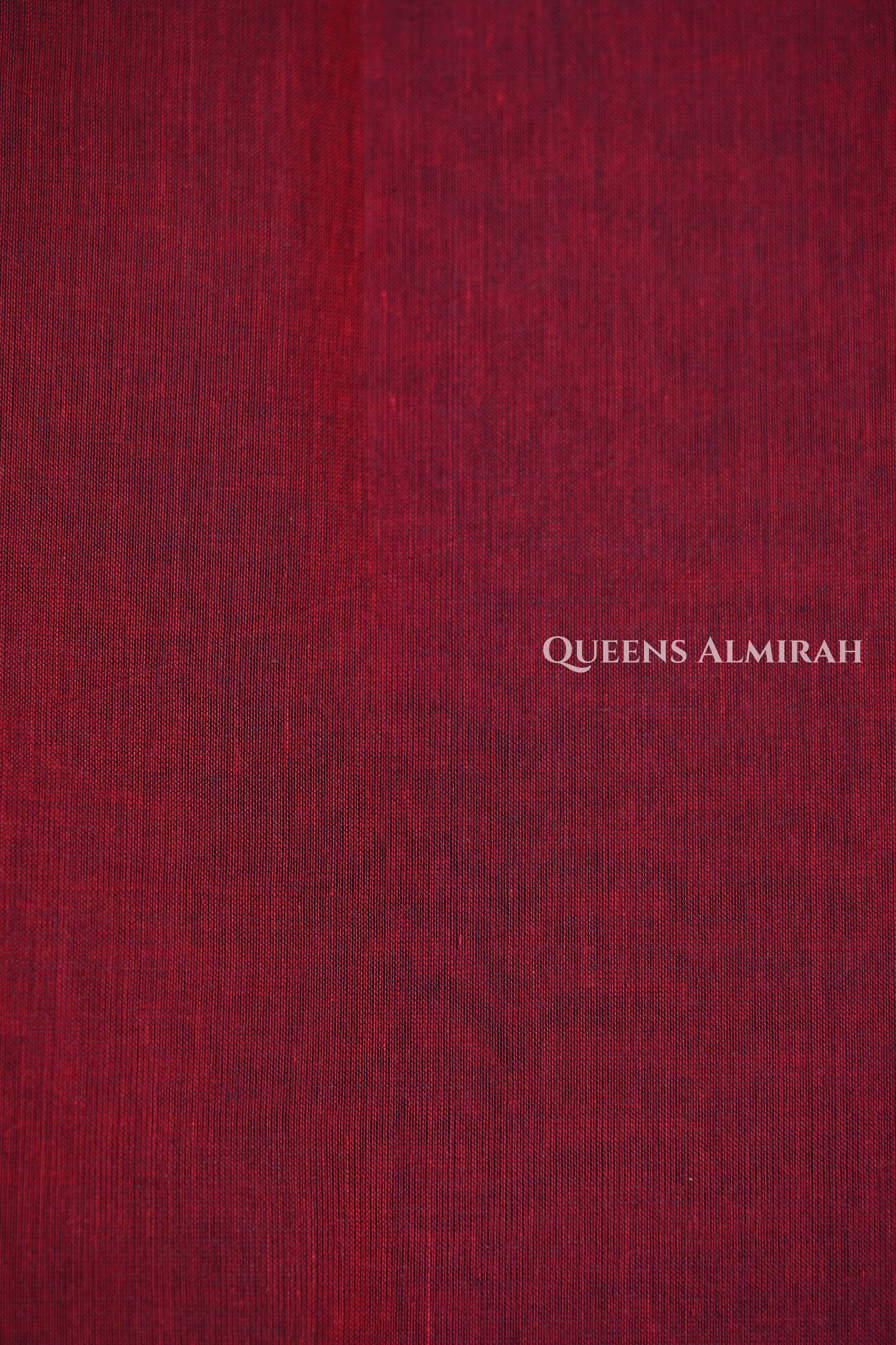 Maroonish Brown With Orange Chettinad Cotton Saree