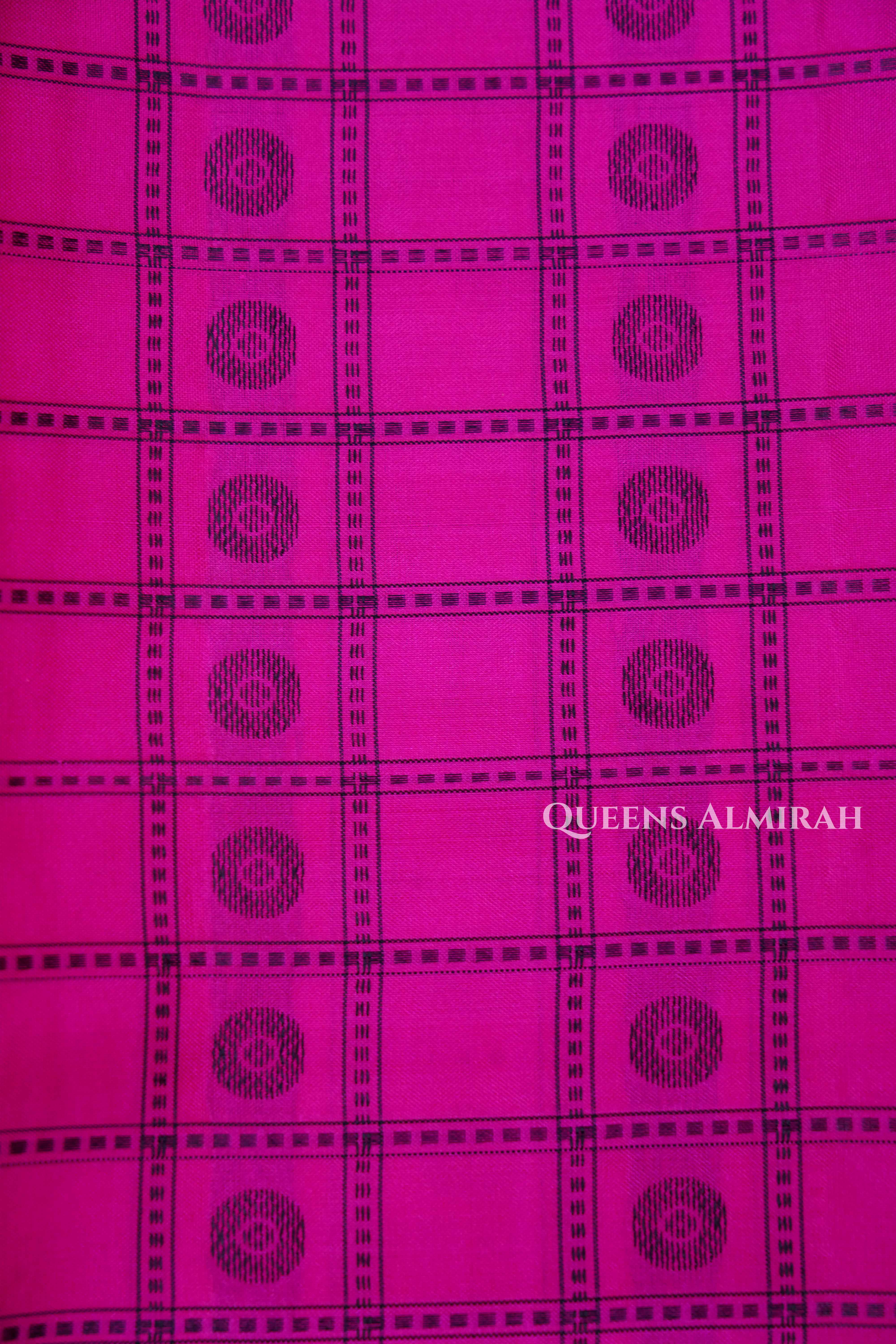 Vadamalli Pink With Honey Brown Pure Kanchivaram Silk Saree