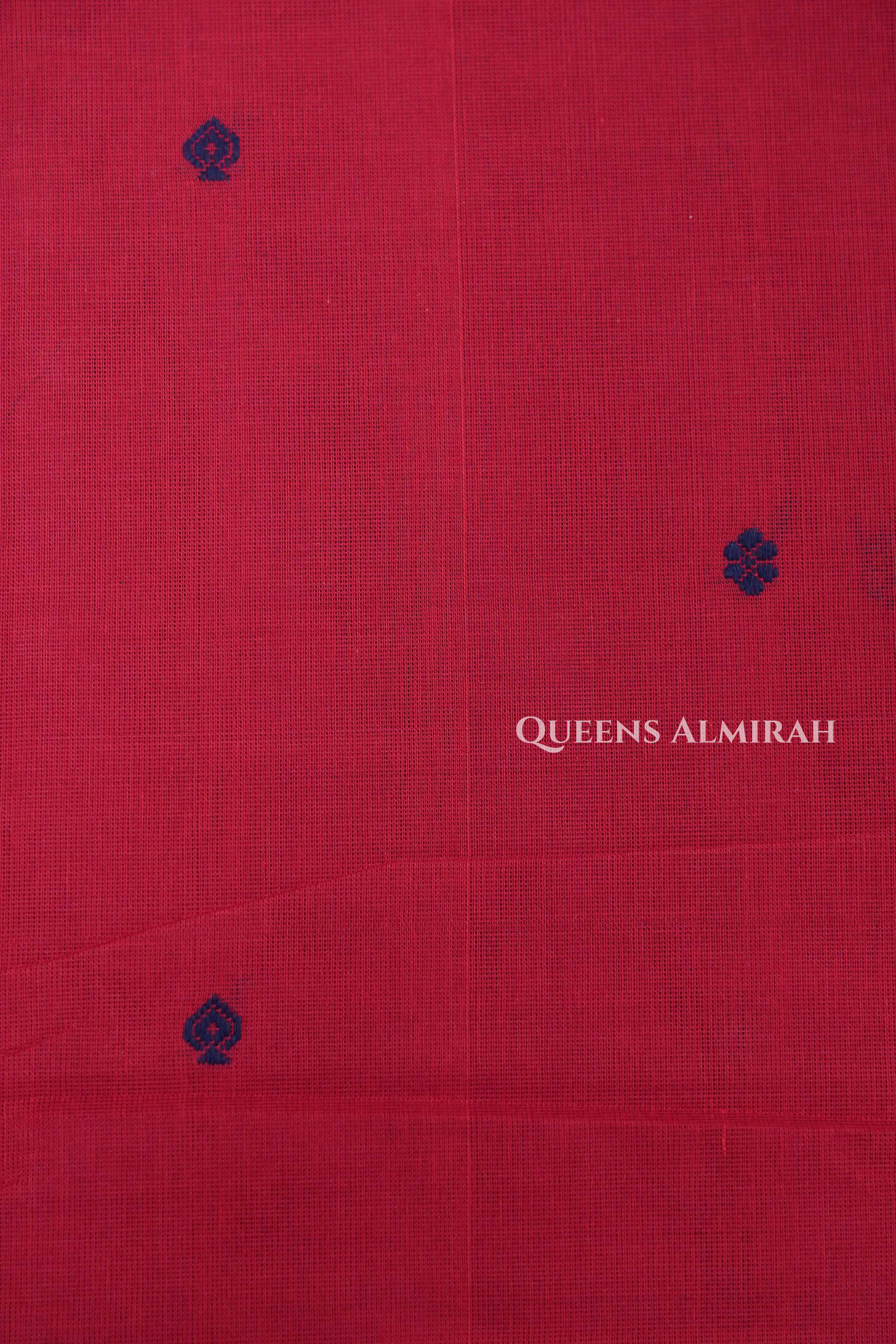 Dark Pink With Purple Kanchi Cotton Saree