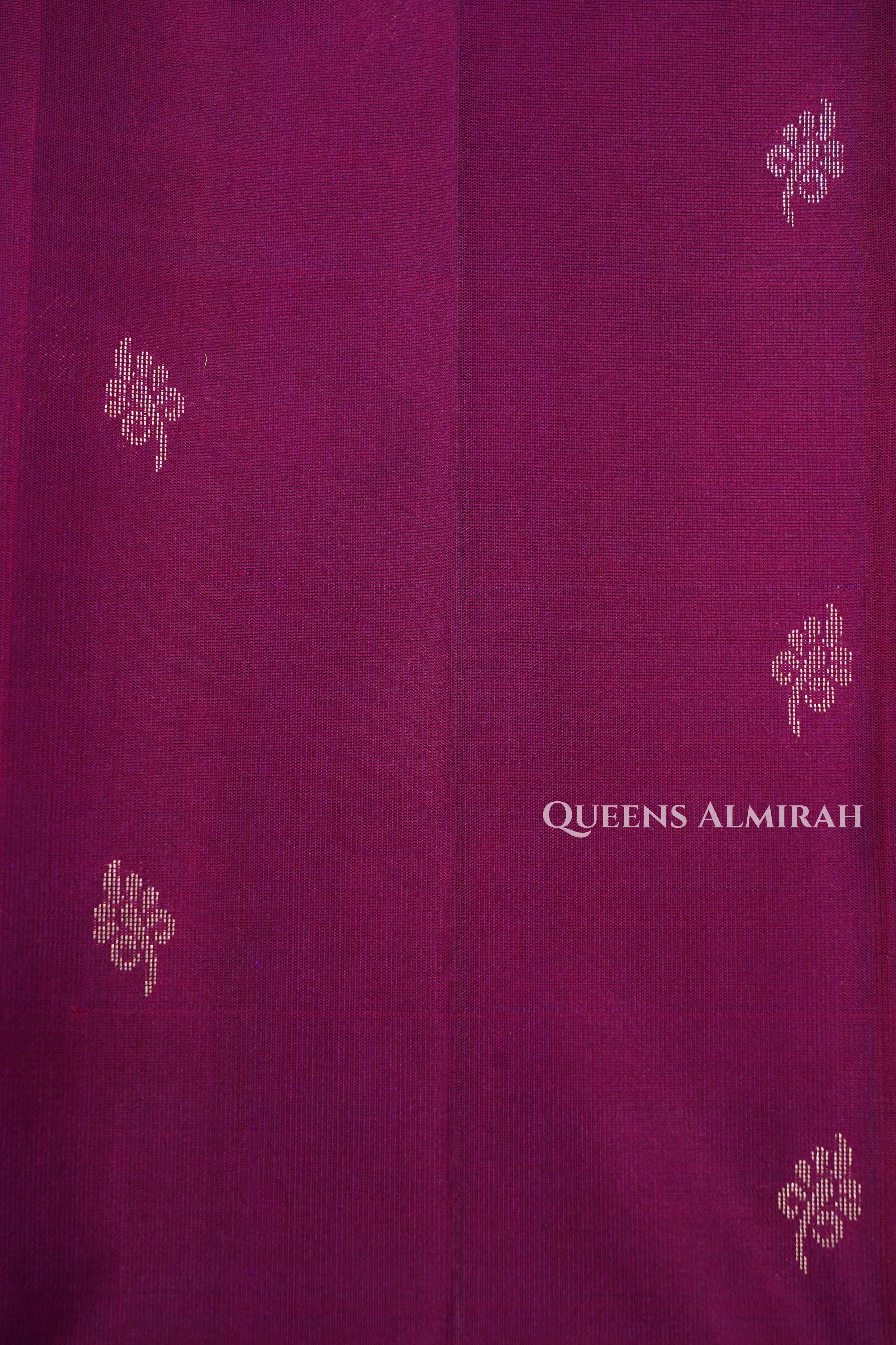 Mulberry Purple Pure Soft Silk Saree