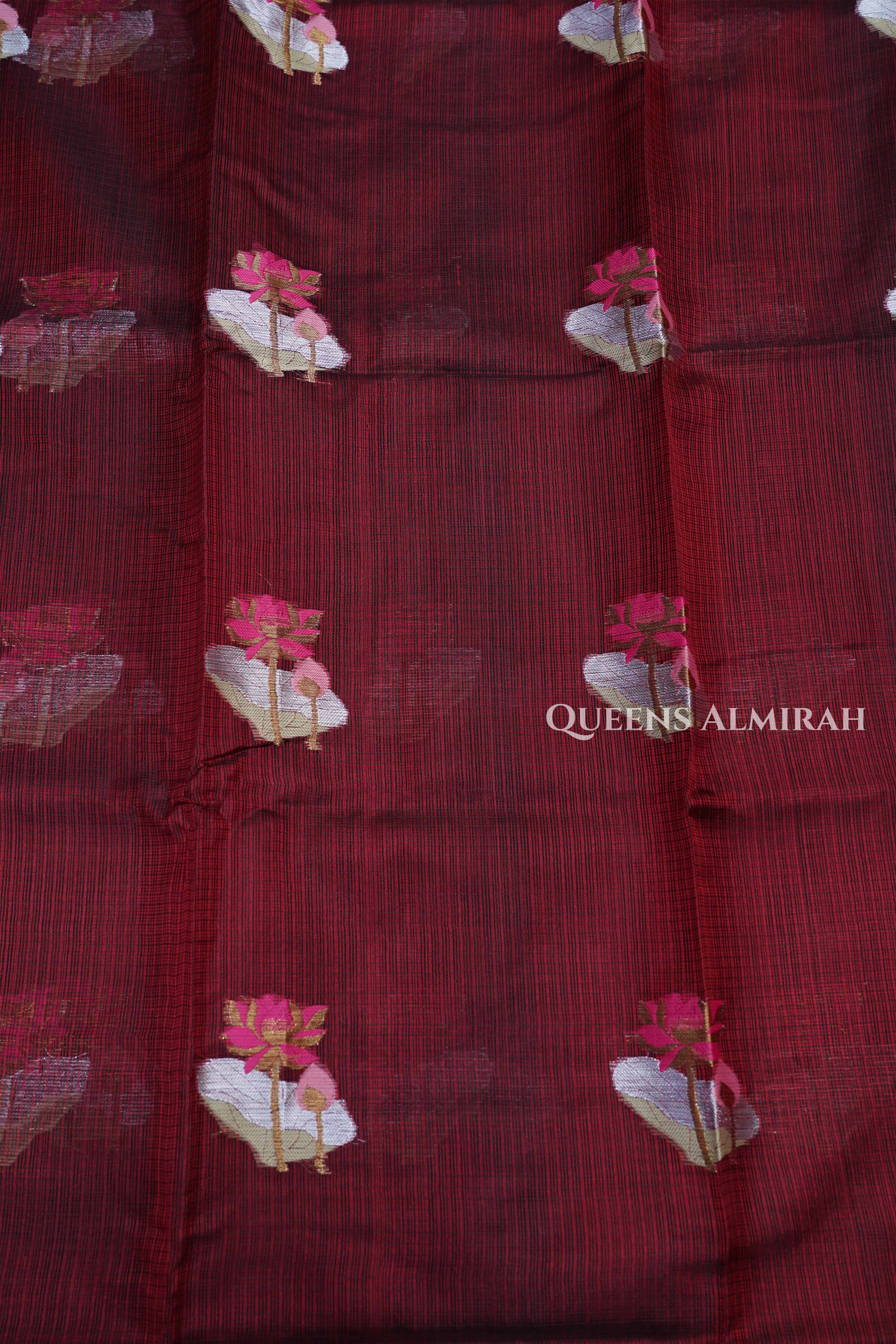 Maroon Pure Kota Silk Saree