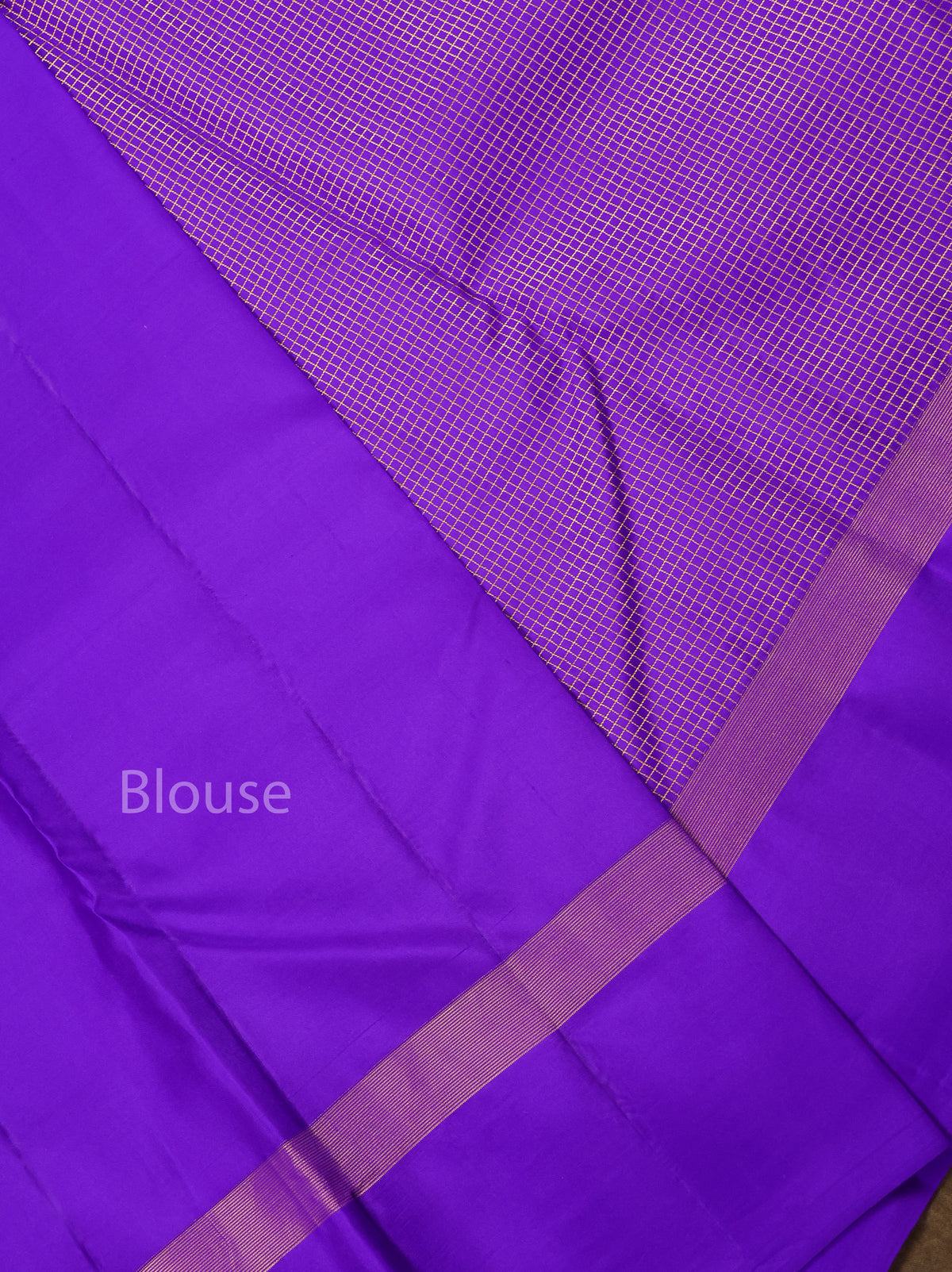 Violet Pure Kanchivaram Silk Saree
