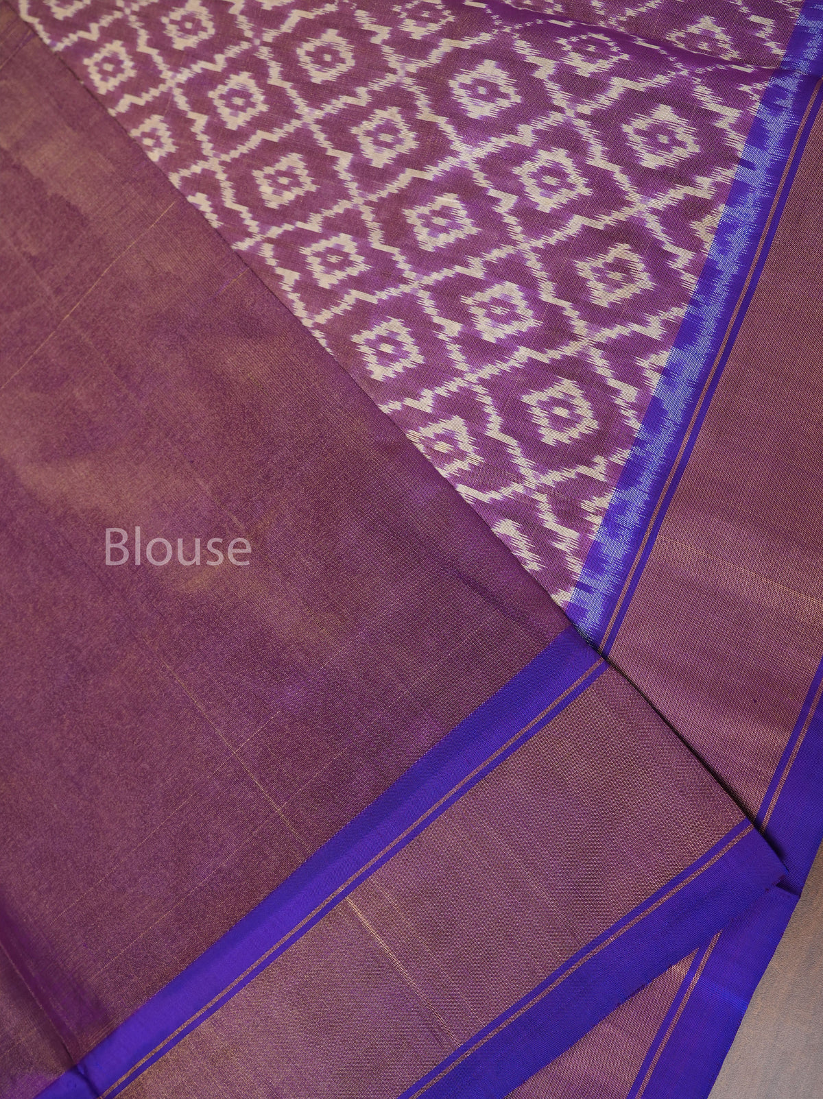 Lilac Purple Pochampally Tissue Silk Saree