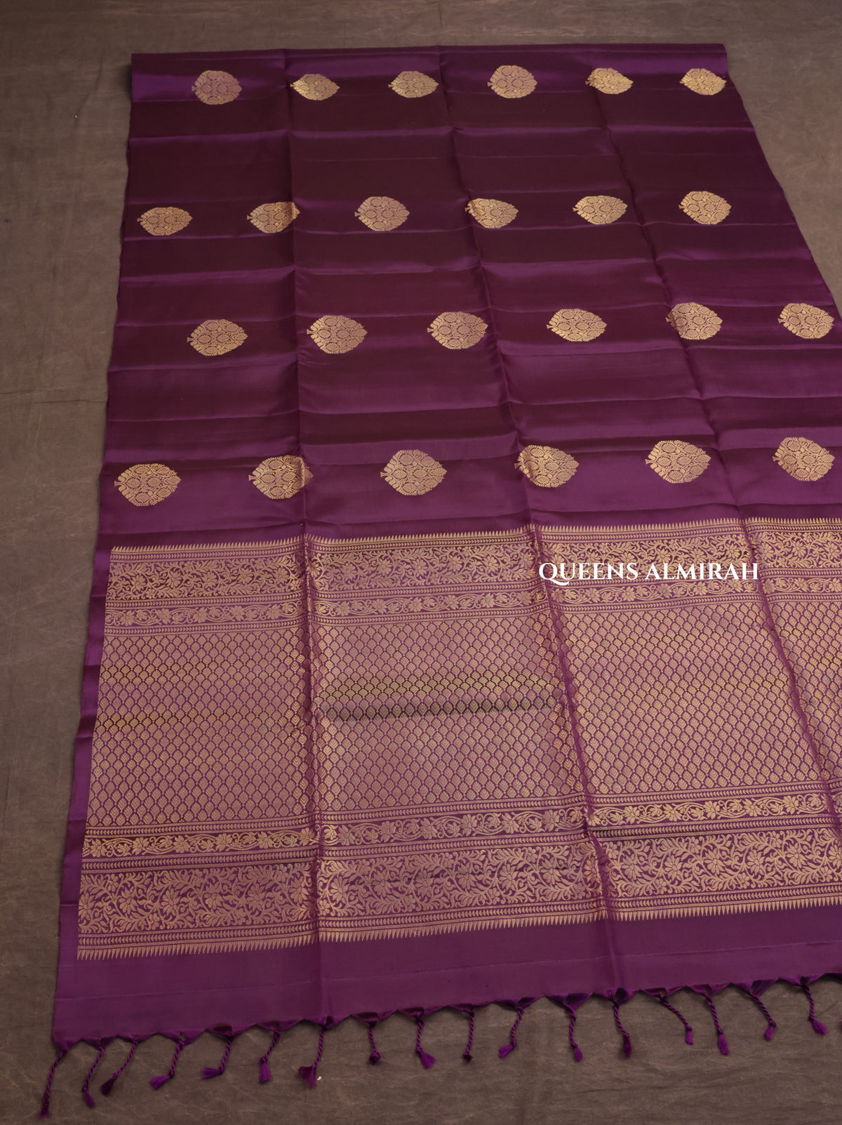 Purple Pure Soft Silk Saree