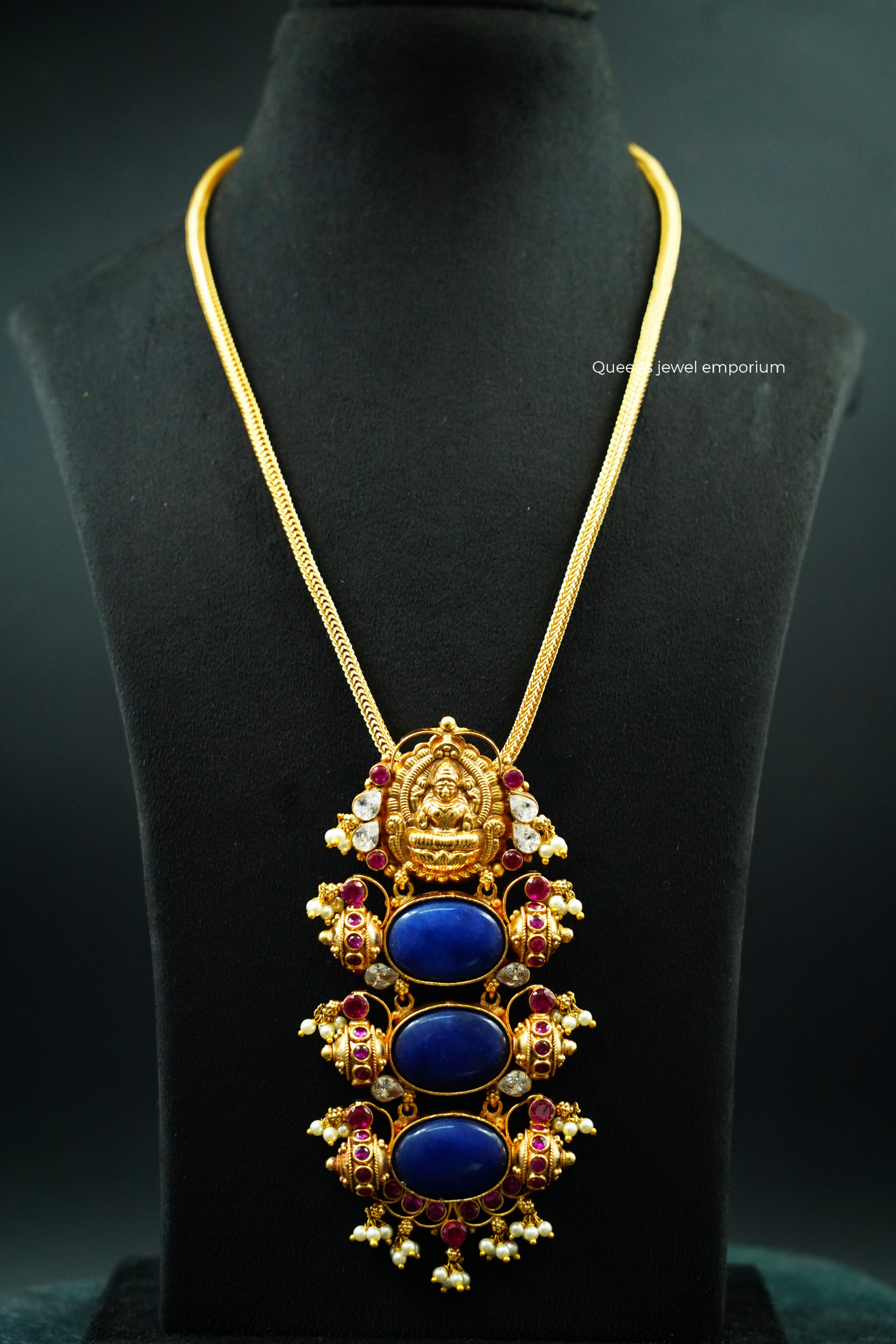 Indraneela Lakshmi Pendant