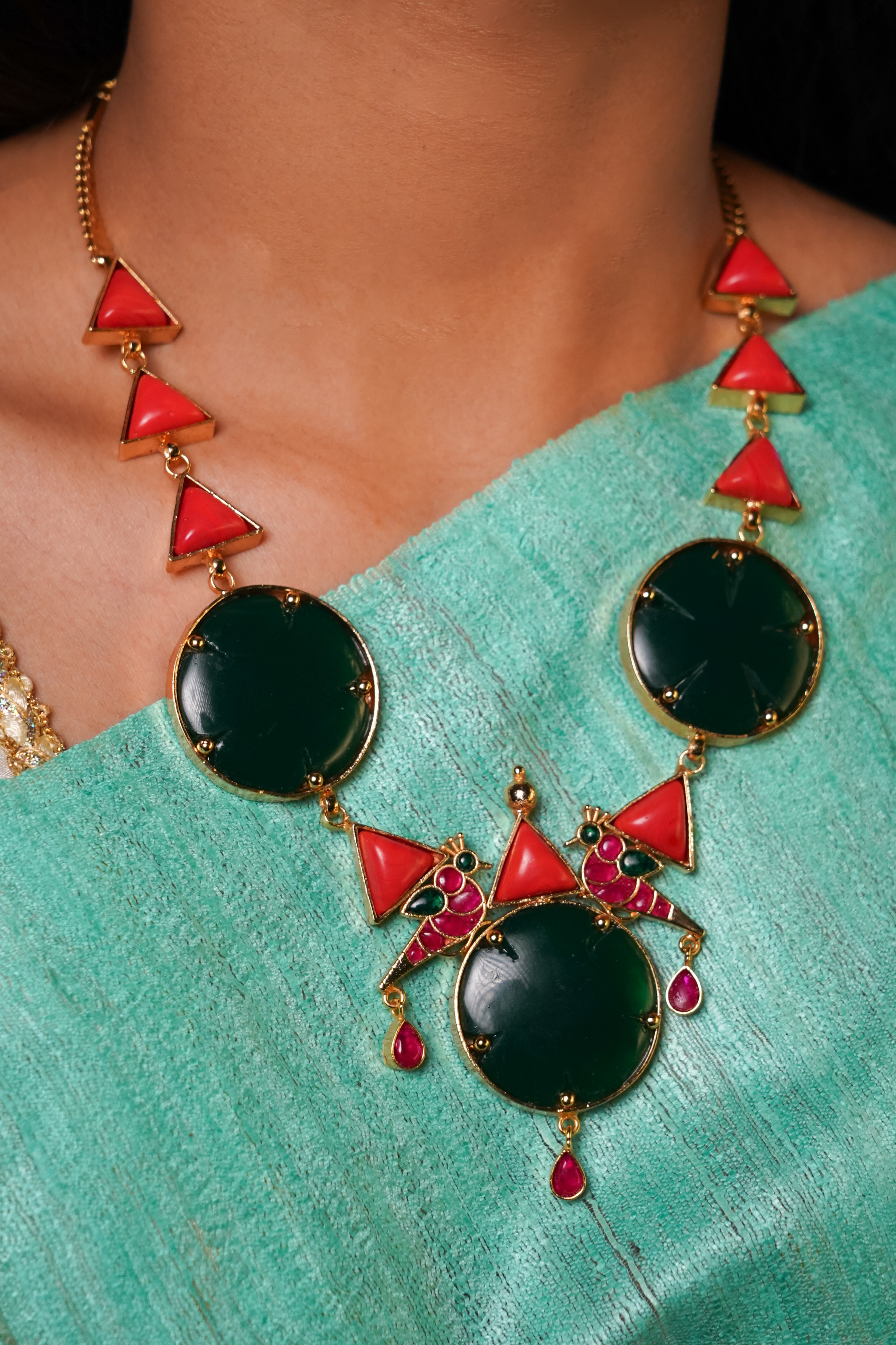 Haritha Kamala Floral Necklace