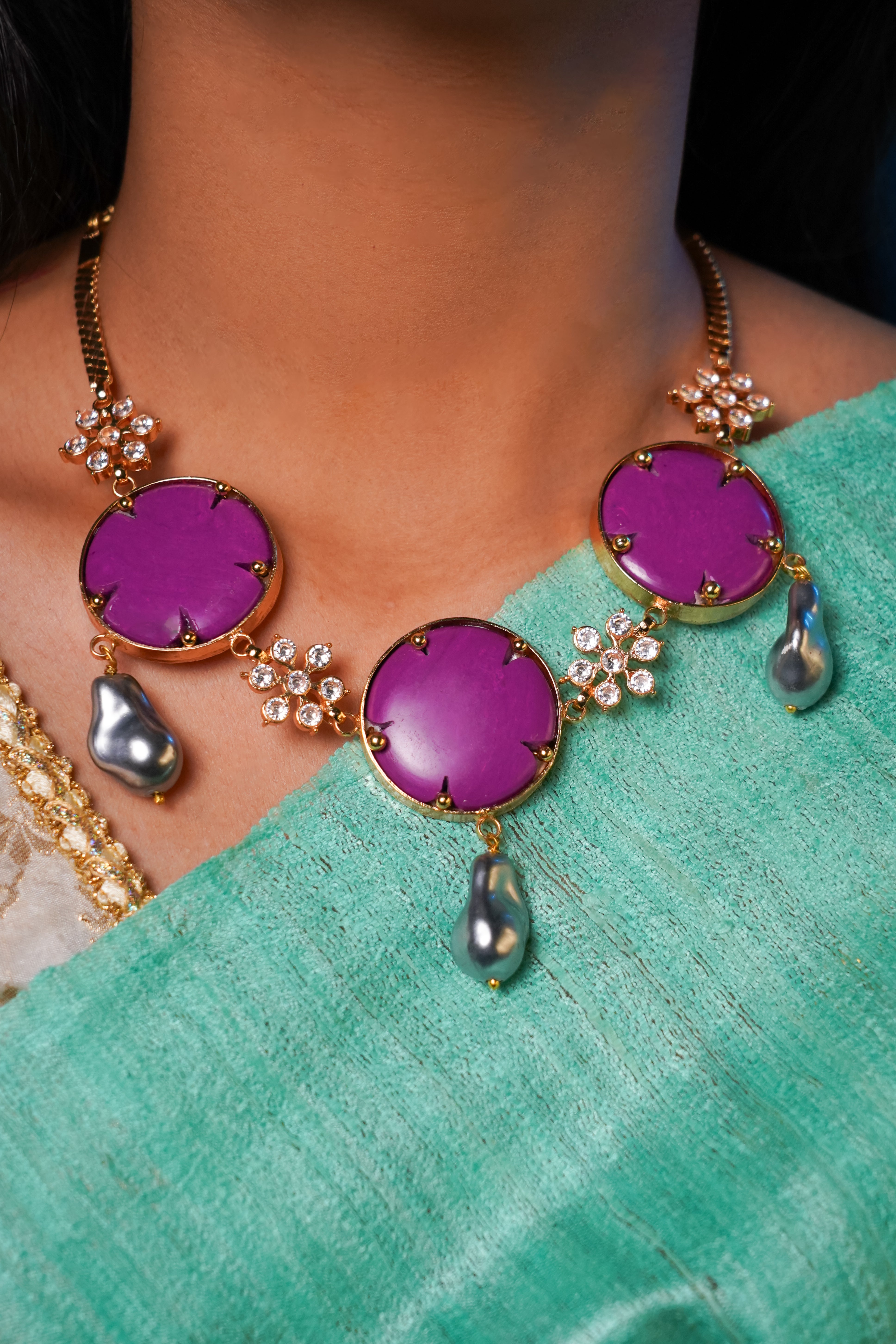 Kamala Valli Floral Necklace