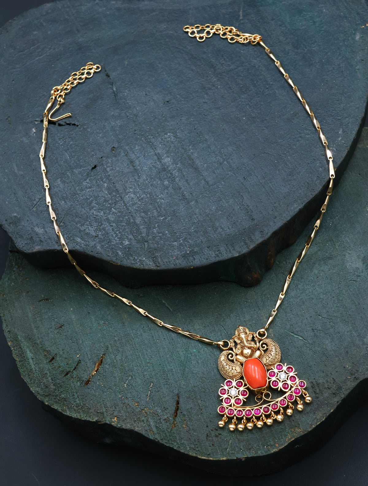 Ganapathy Coral Long Chain