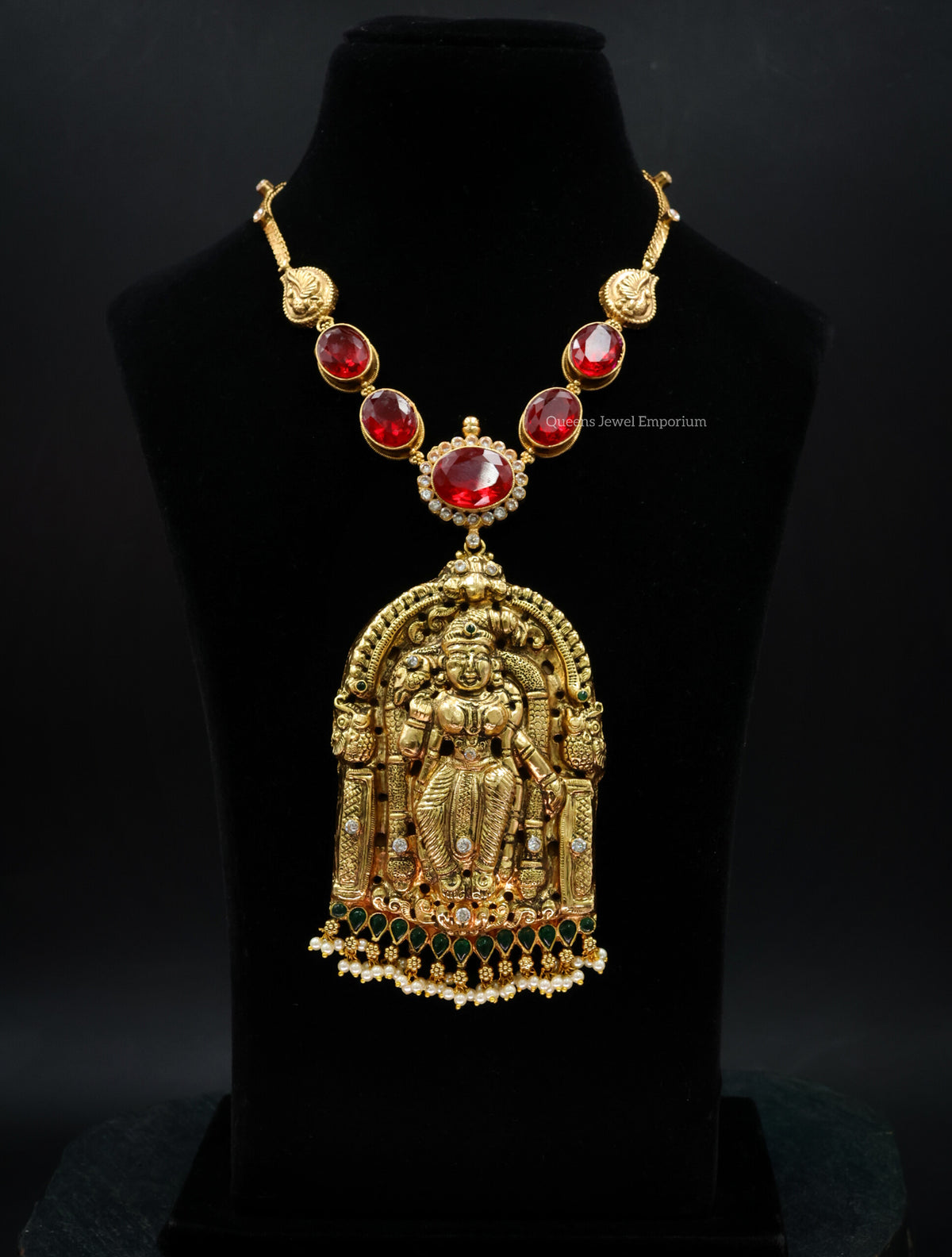 Meenakshi Alankara Haram - Red