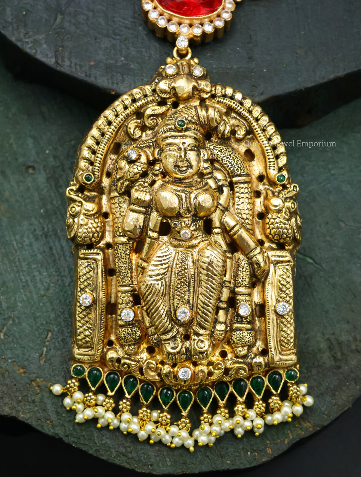 Meenakshi Alankara Haram - Red