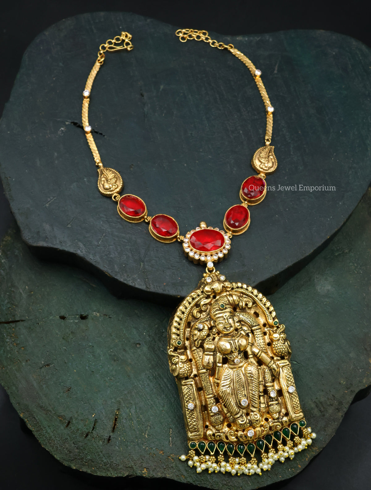 Meenakshi Alankara Haram - Red