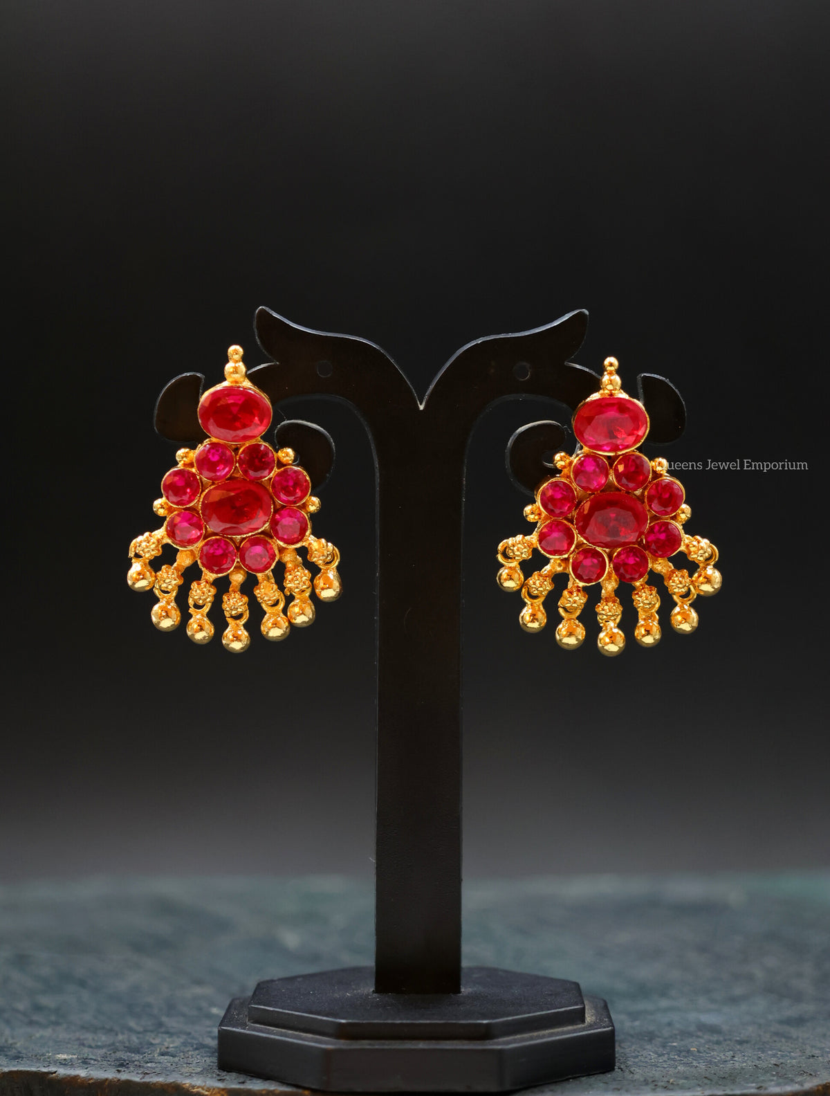 Arunthavi Earrings - Balaji Pink
